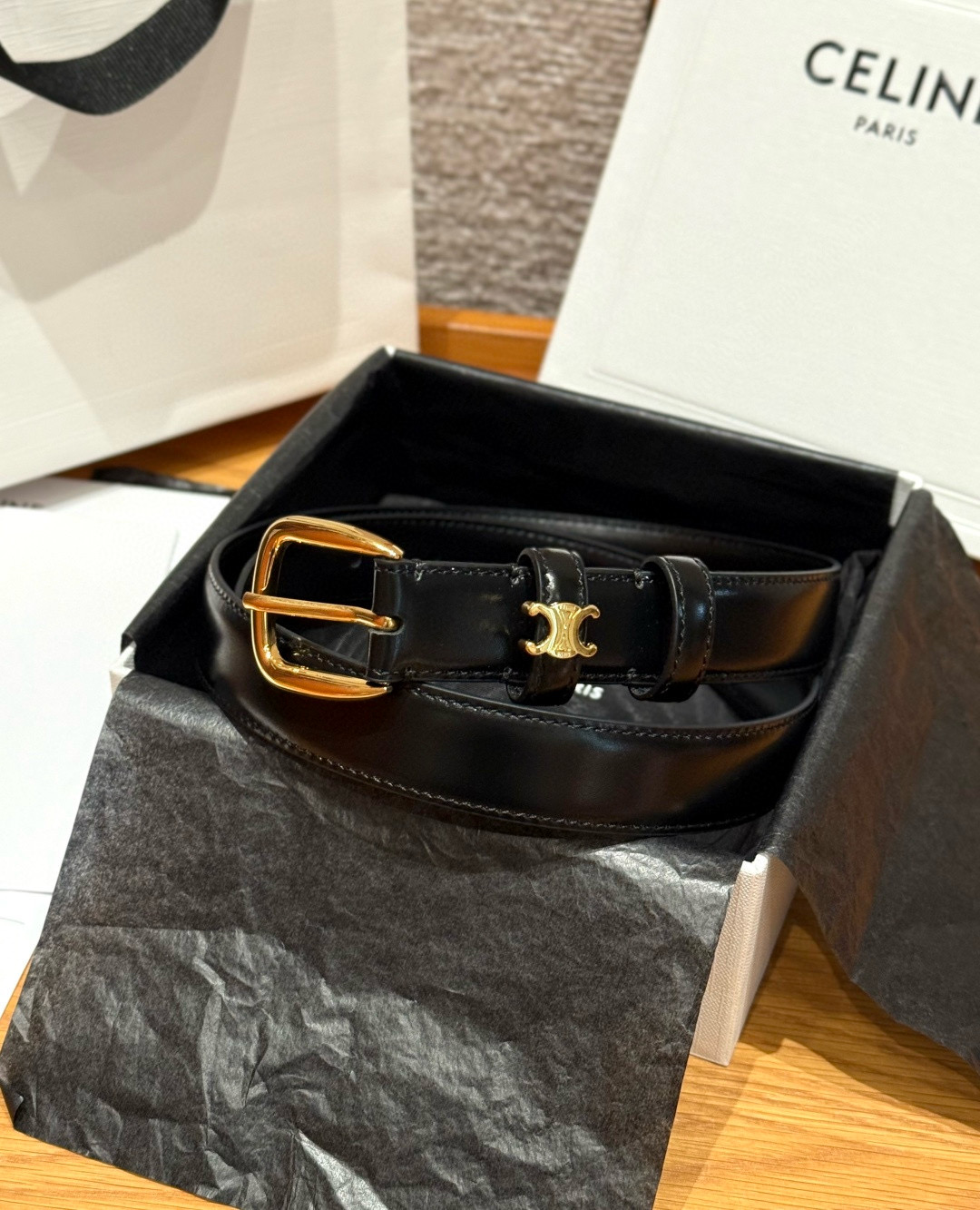 Celine Viivienne Belt Leather Belt 2.5cm
