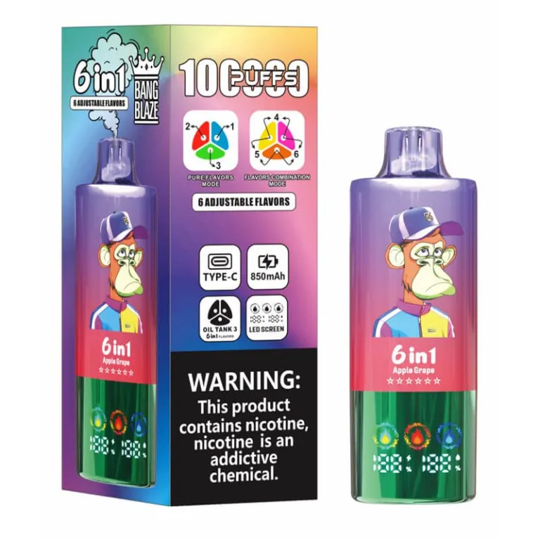 Bang Blaze 100K Disposable Vape 6 in 1 Flavors (5%, 100000 Puffs)