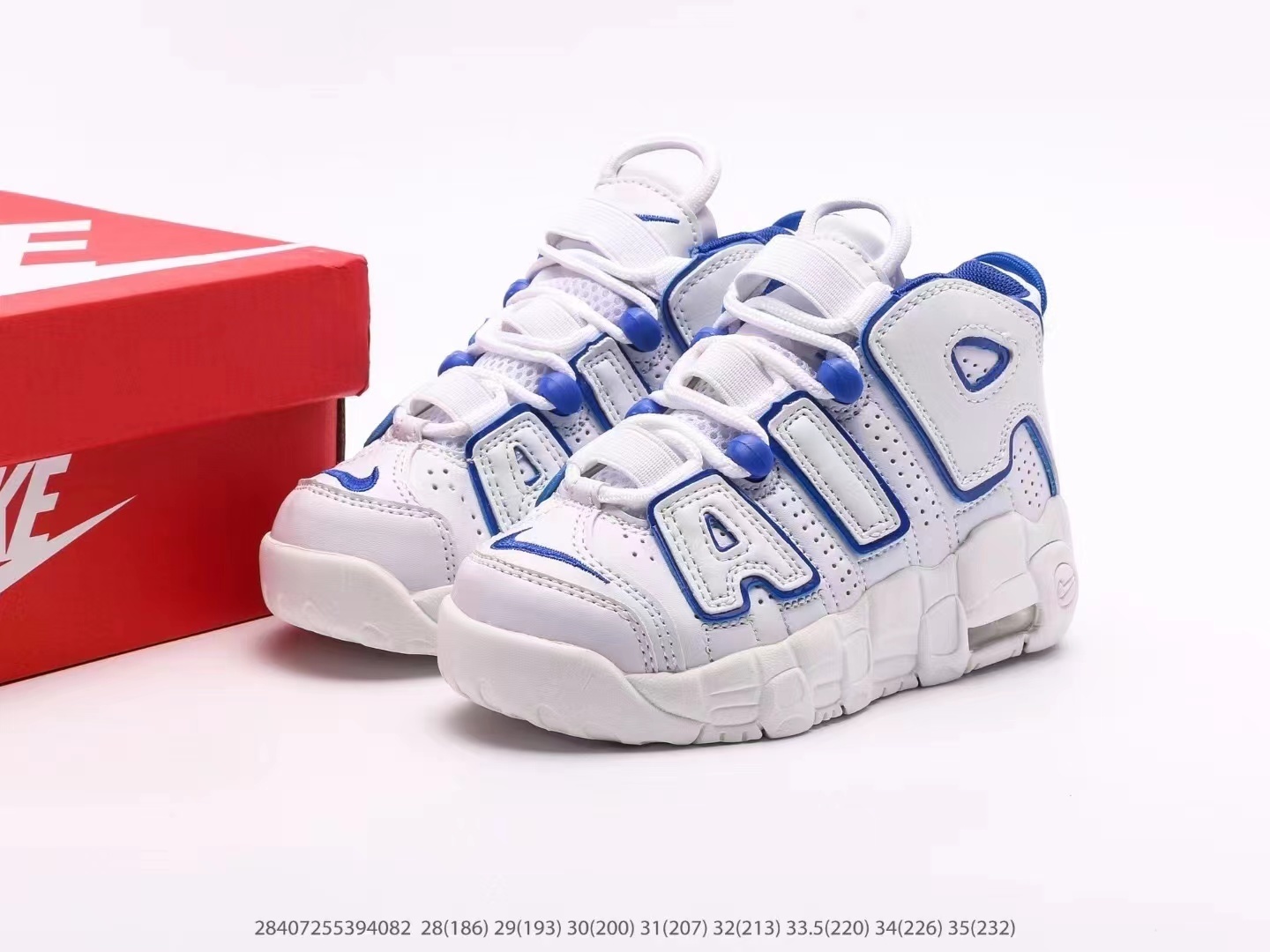 2025-26 FD0023-001 US Kid's Sizes Blue White Pippen Joint Edition Low cut Inverted Hook Shoes tianlong