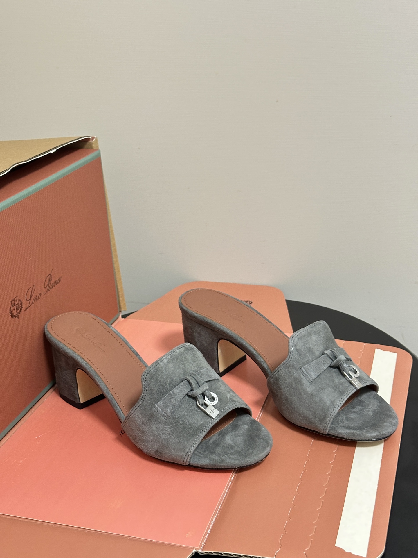 Loro Piana Women's Suede Heeled Slides