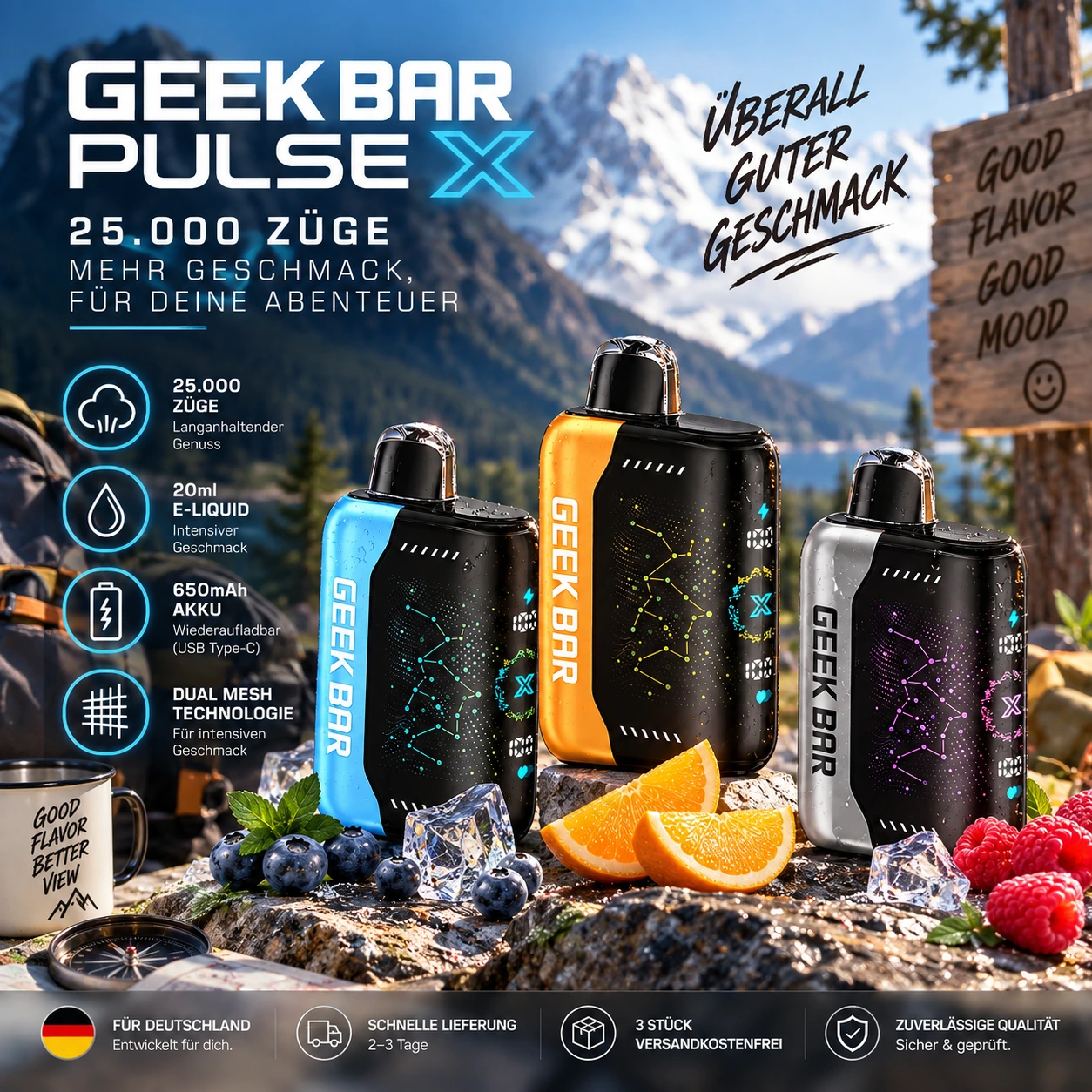 Geek Bar Pulse X 25000 Puffs - Vaba Vape-Shop