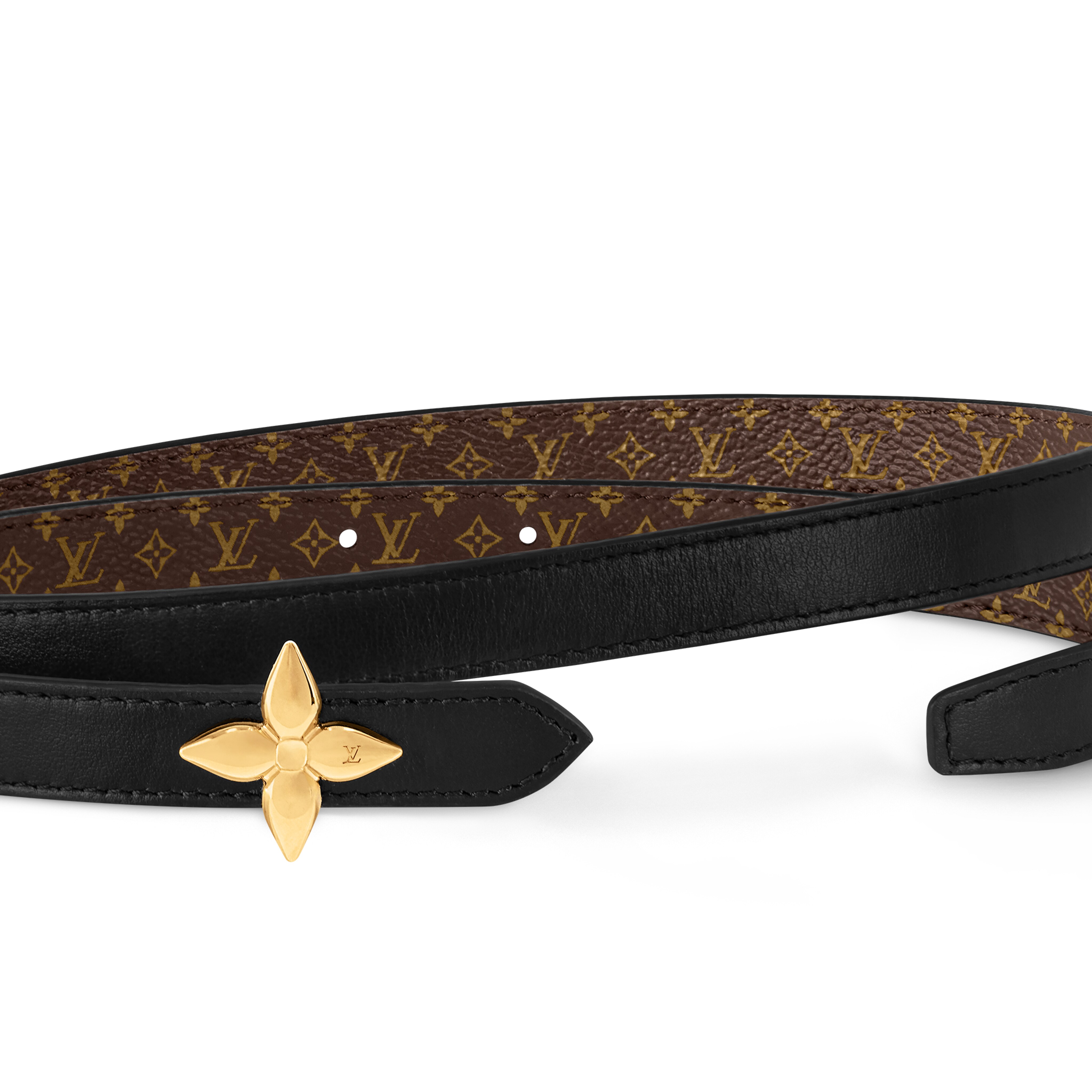 ベルト･LV ミニ フラワーグラム 15MM リバーシブル