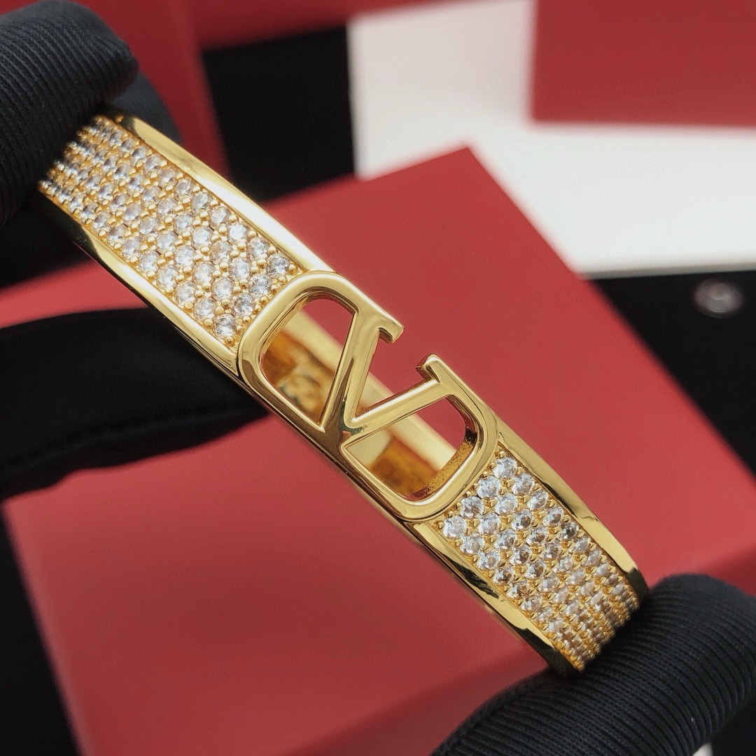 Valentino Full Rhinestone Bangle