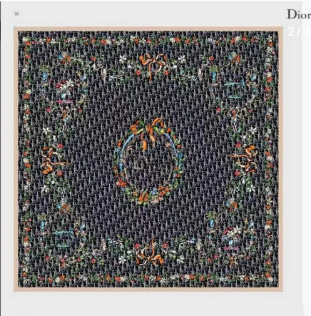 Christian Dior Dioramour Shawl 140cm