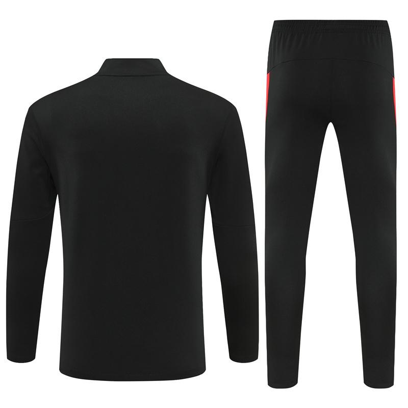 Adult / Kids 25/26 Portugal Black Half Zipper Jacket+Long Pants