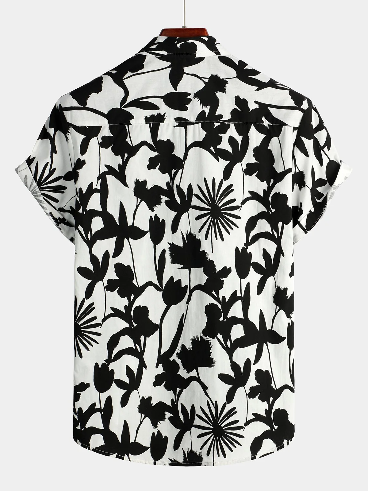 Men's Tropical Floral Hawaiian Cotton Shirt