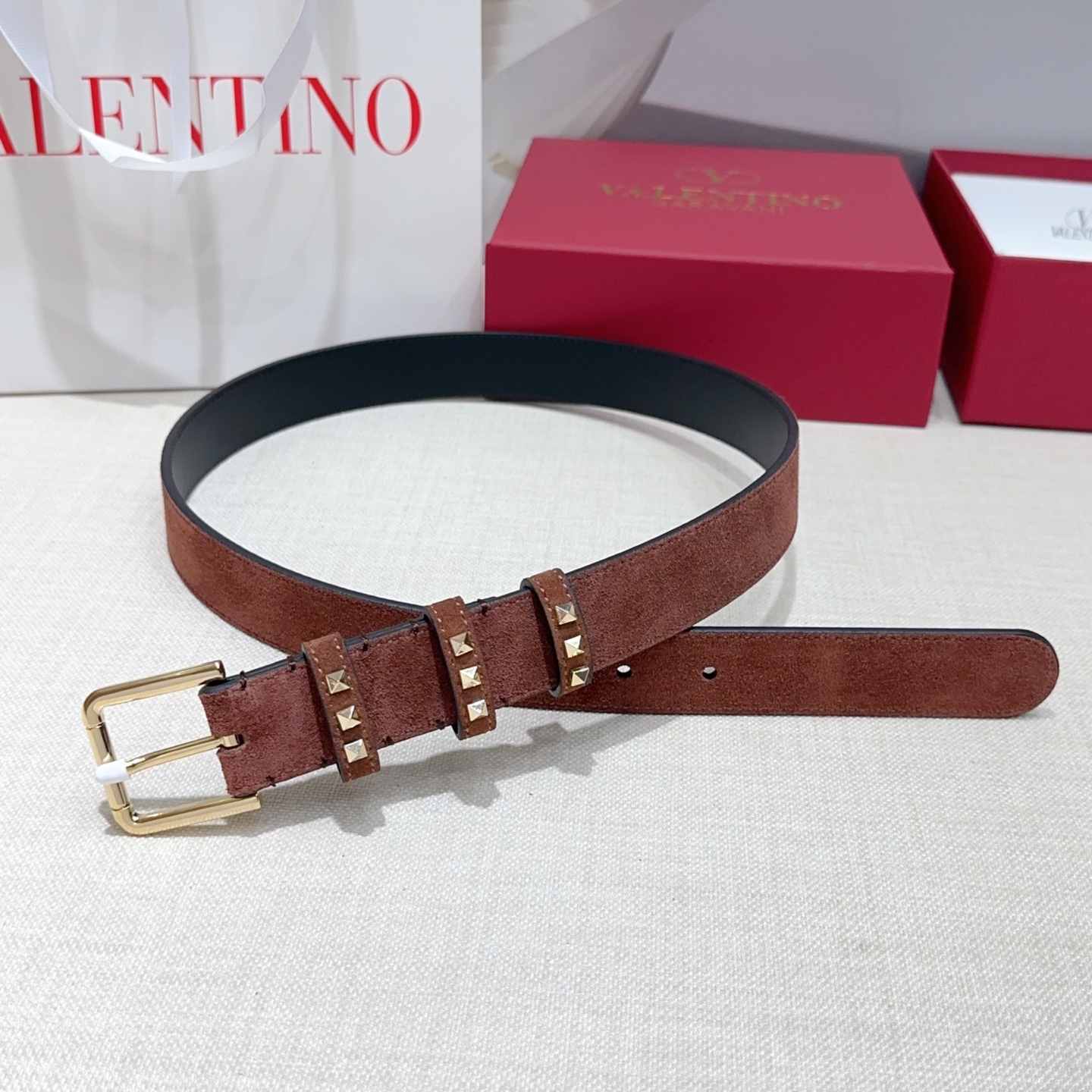 Valentino Suede Belt 3cm