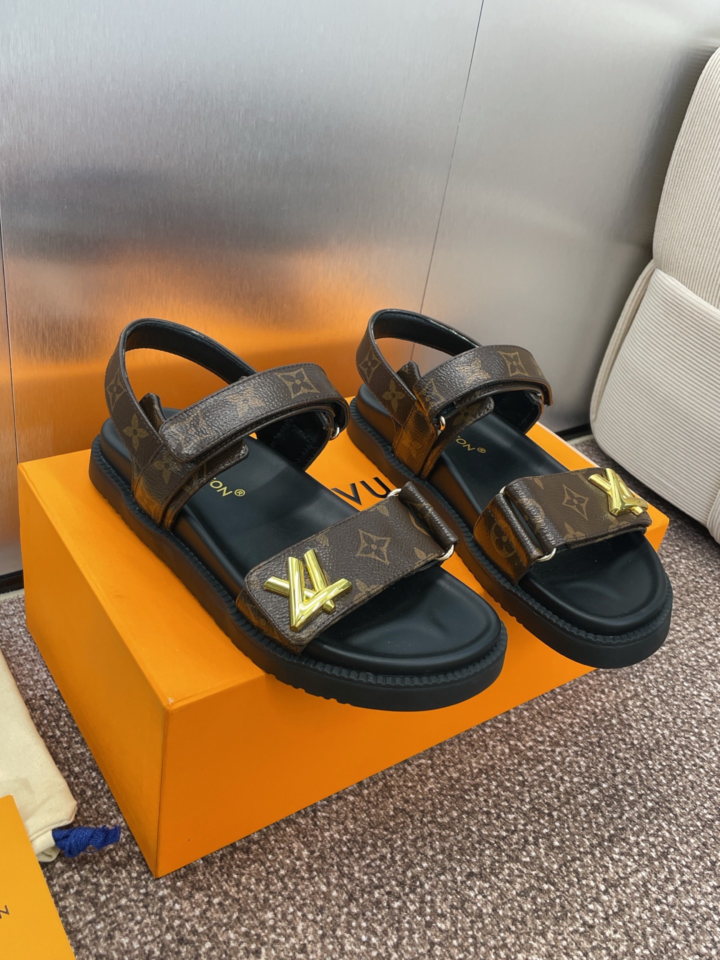 LV Classic Monogram Canvas Sandals