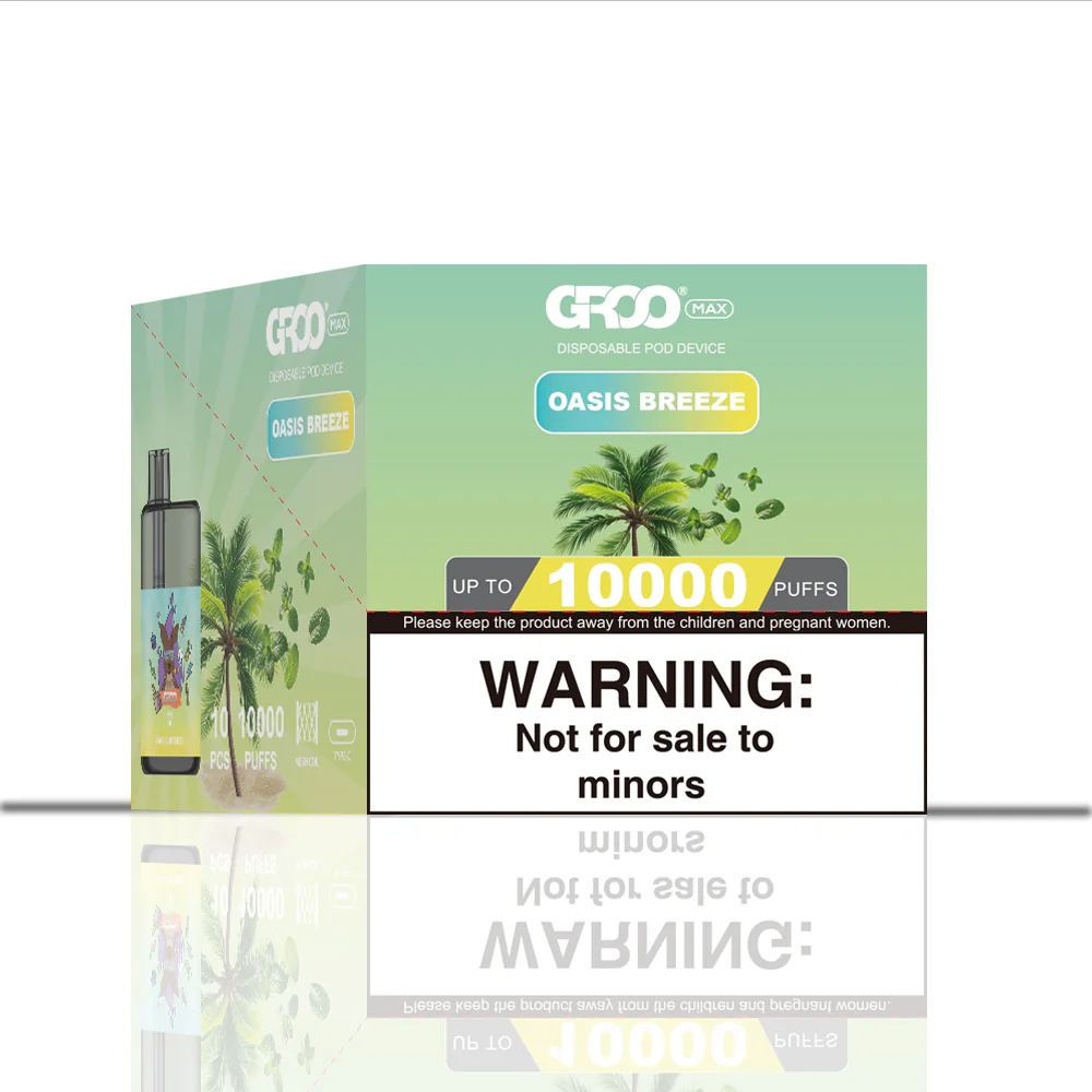 GROO MAX 10K Rechargeable Disposable Vape – Oasis Breeze - Vaba Vape-Shop