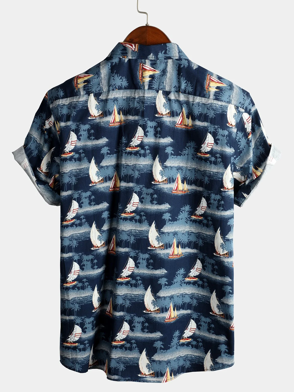 Men's Pure Cotton Hawaiian Vacation Print Shirt