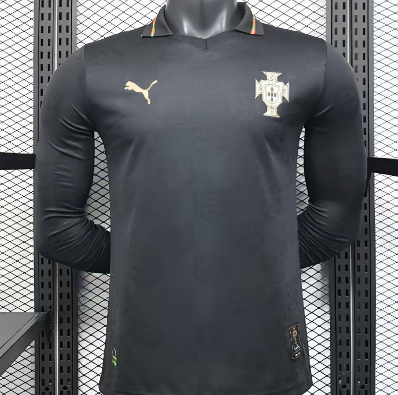 Player Version 2026 Portugal Goalkeeper Dark Grey Long Sleeve Jerseyy