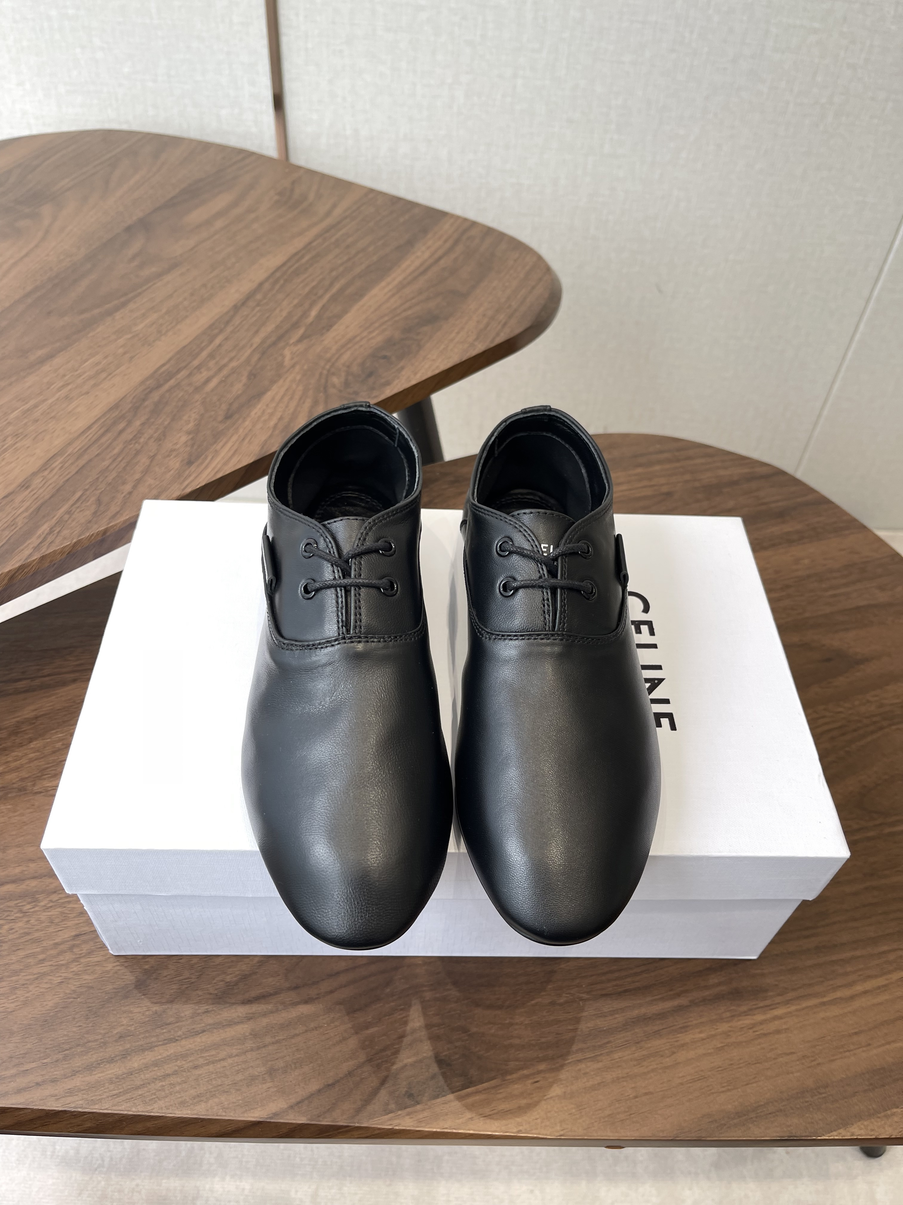 Celine Ballet Lace-Up Shoes in Lambskin