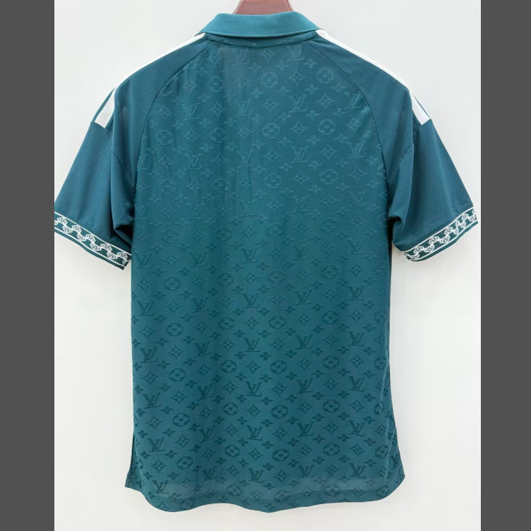 2026 Real Madrid × Louis Vuitton Teal LV Monogram Adidas Collab Special Edition Jersey S-2XL - musan