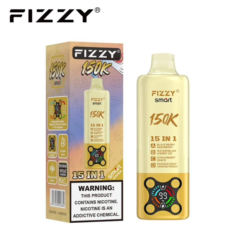 Fizzy 150K Puffs Disposable Vape 80ml 2% 20mg