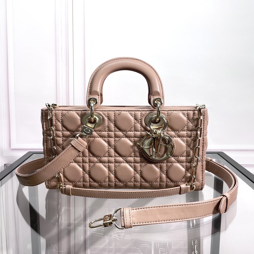 Dior Medium Lady D-Joy Bag in Powder Pink Cannage Lambskin