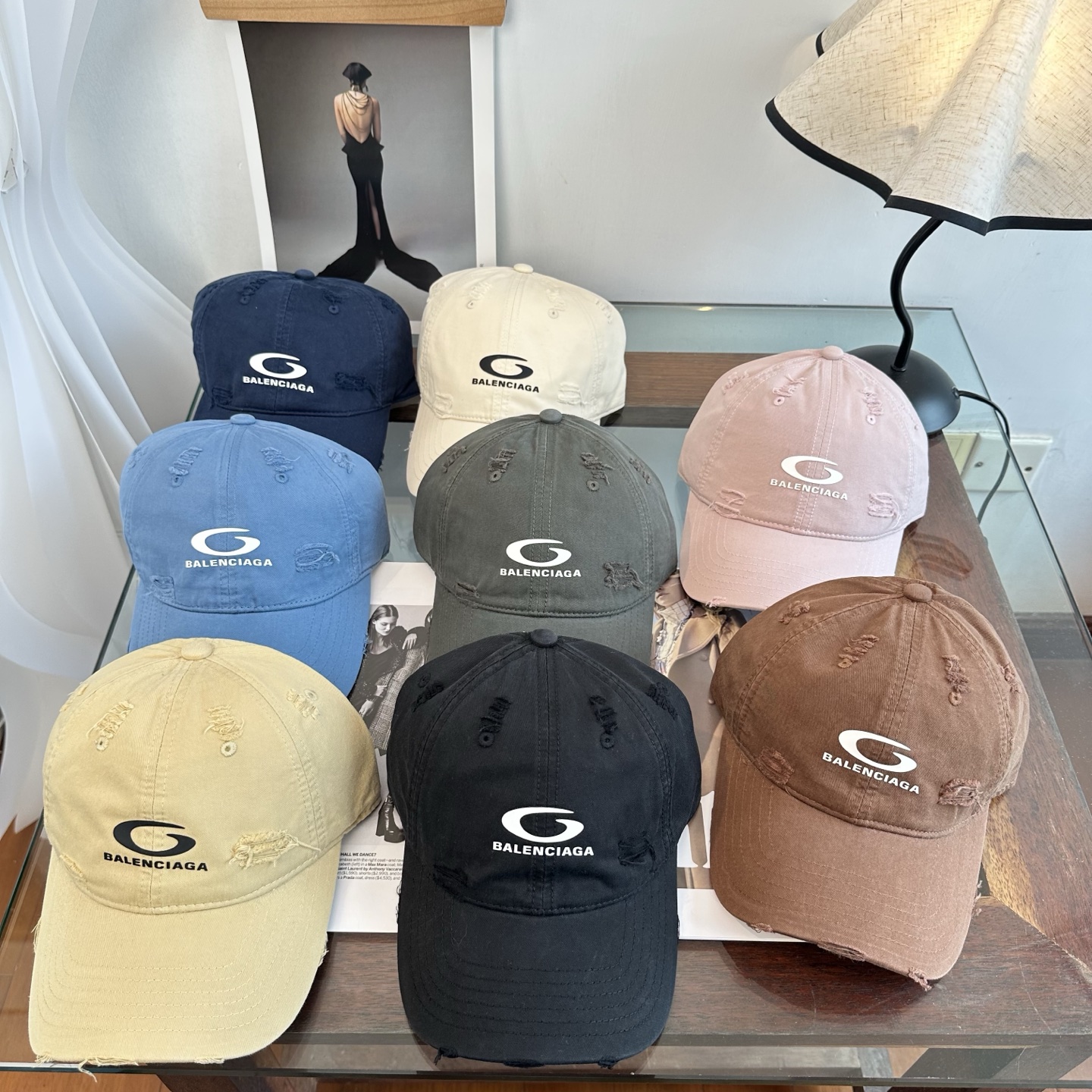 Balenciaga Unity Gaffer Embroidered Distressed Logo Cotton Drill Dad Cap Hat - KAIROO