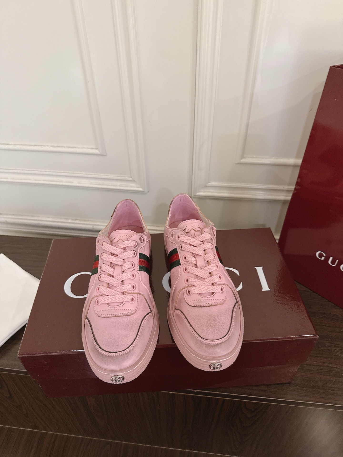 Women's Gucci Stretch low-top trainer-Pink