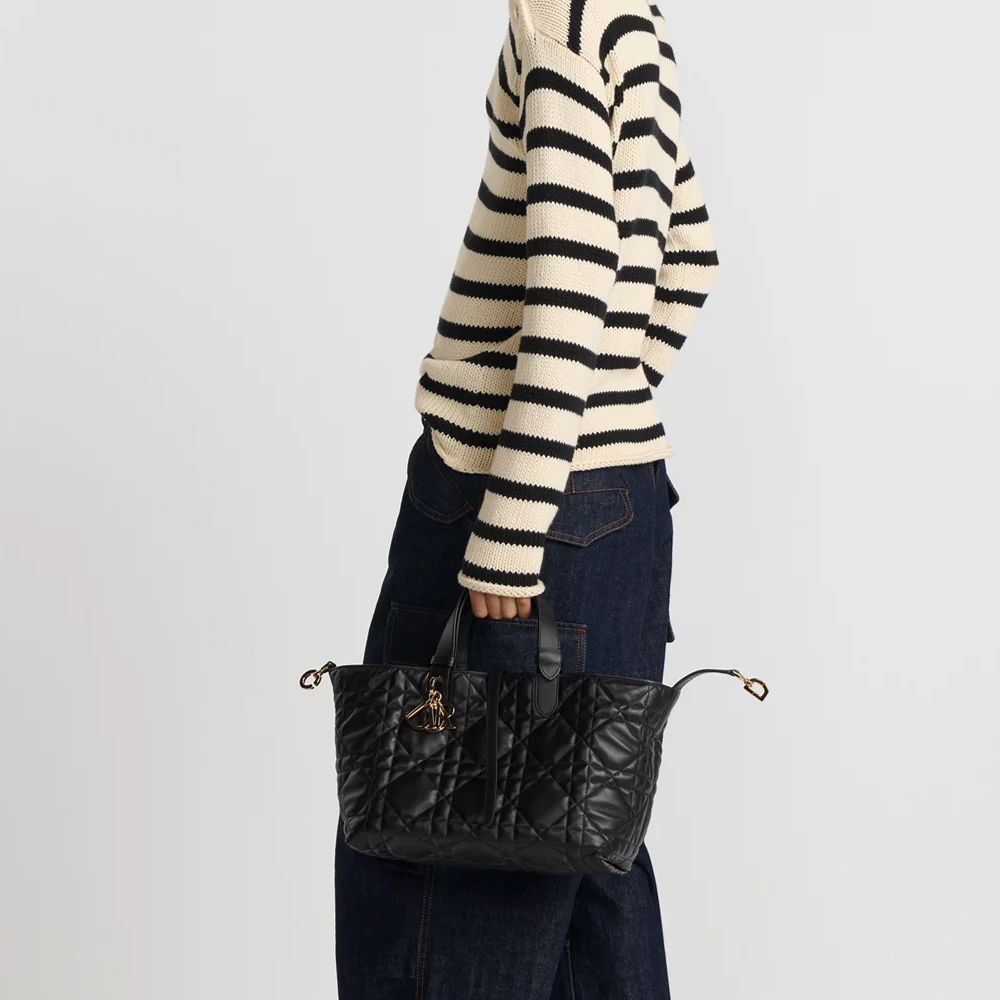 Dior Toujours Cannage Quilted Tote Bag (with Detachable Pouch) - KAIROO