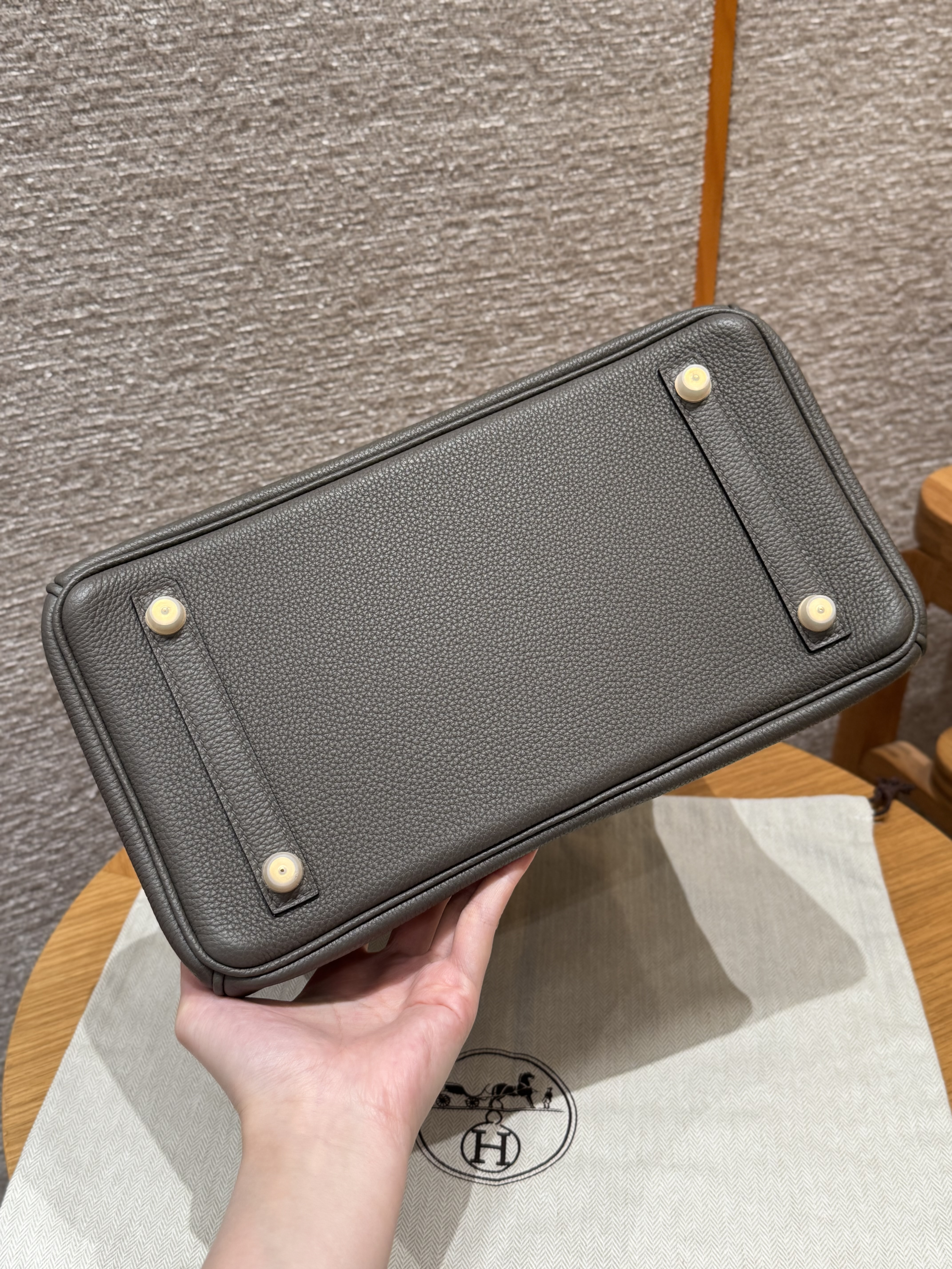 Hermes Etain Togo Birkin 30 Bag