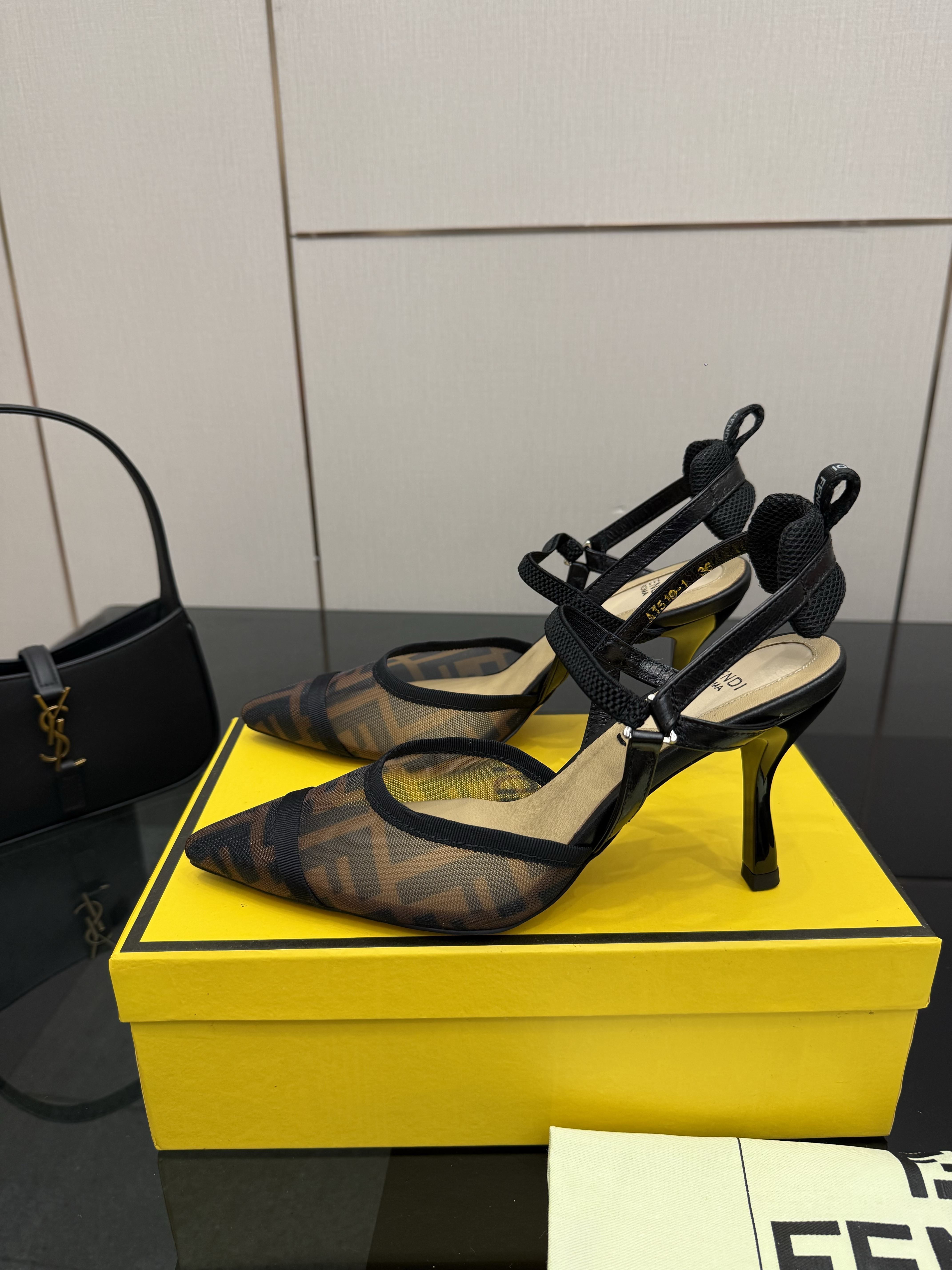 Fendi Women's Mesh FF Slingback Pump