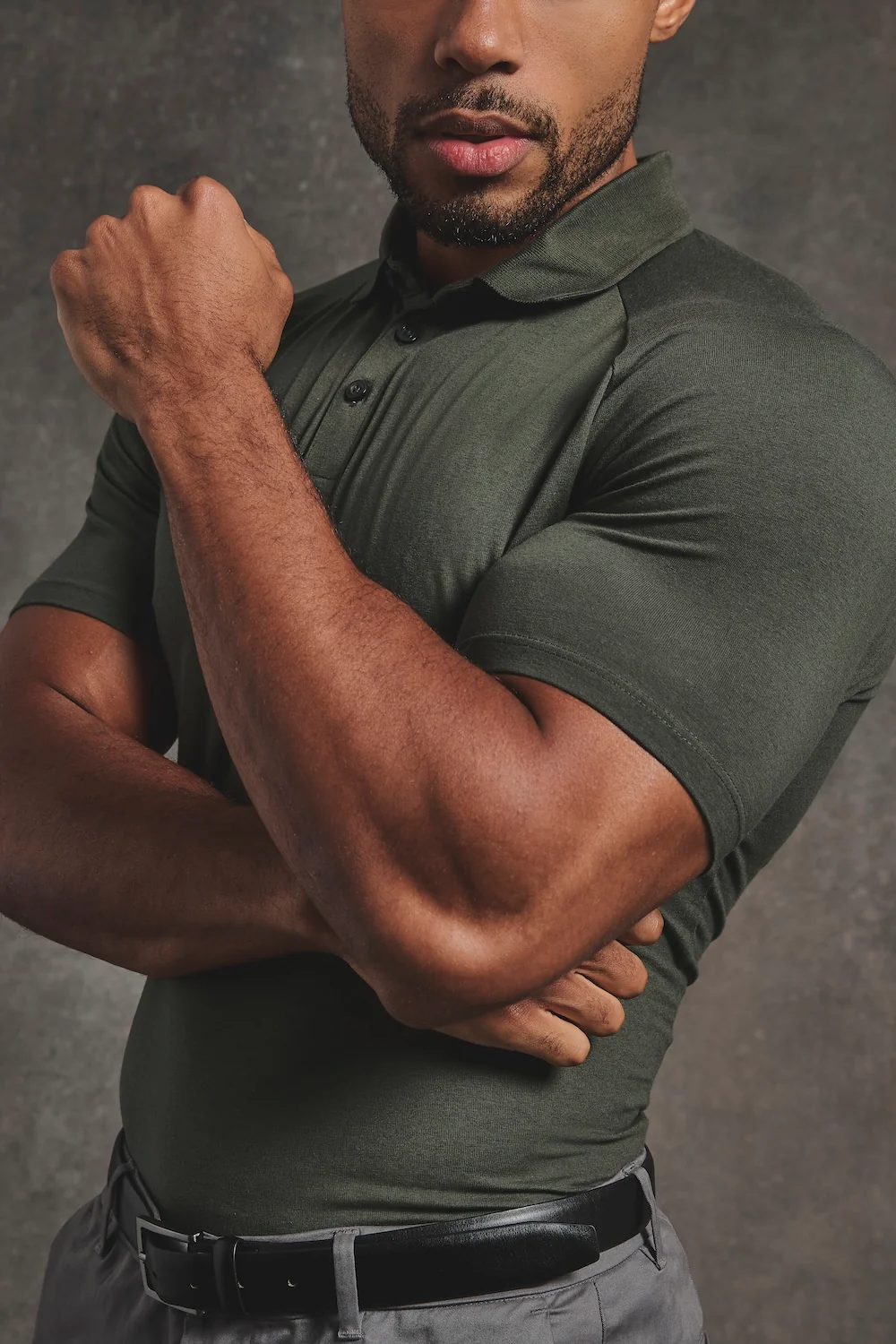 Athletic Fit Polo Shirt in Khaki