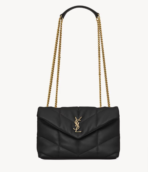 Saint Laurent Black Lambskin Toy Puffer Bag