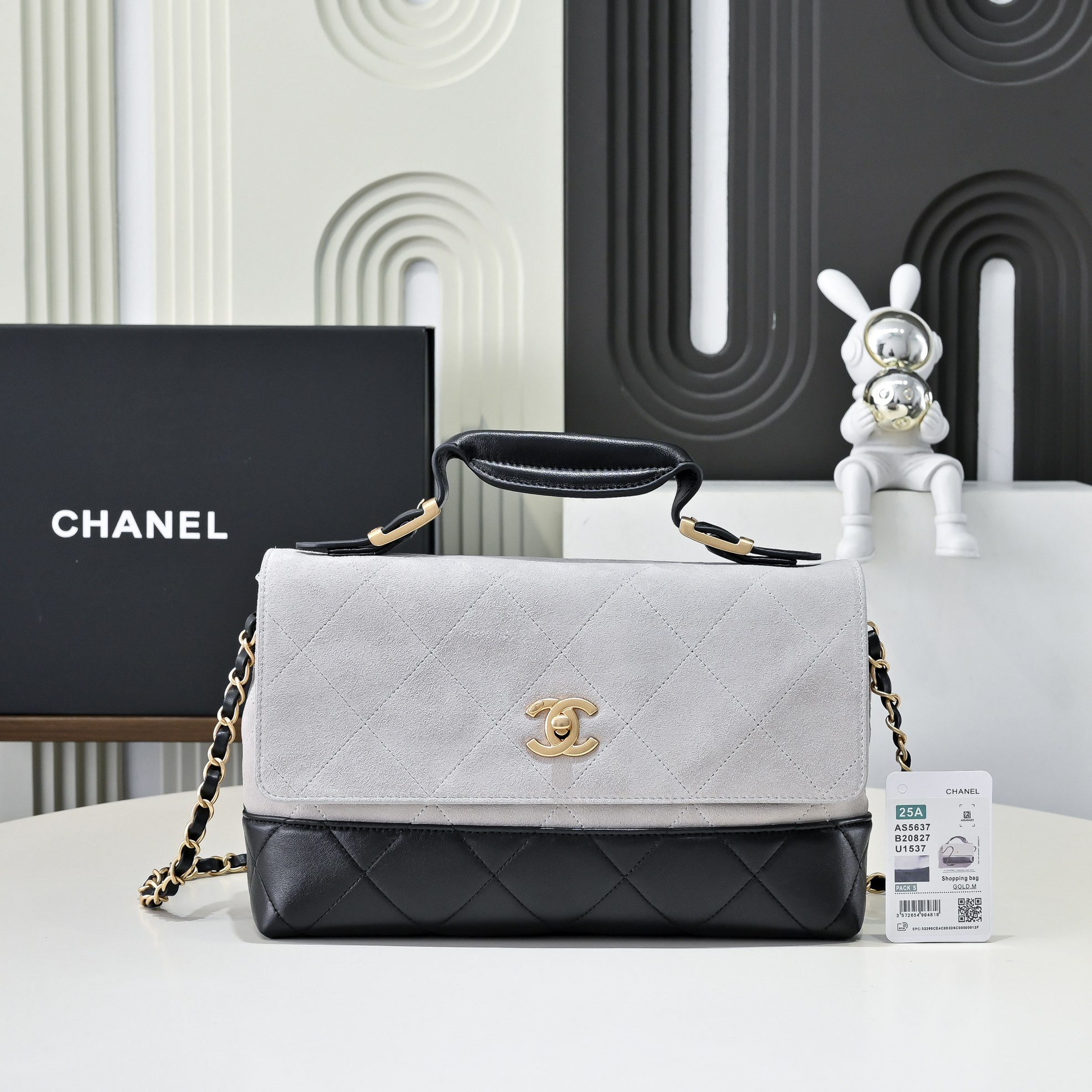 Chanel Bags Hobo Suede Waxed Sheepskin AS5637