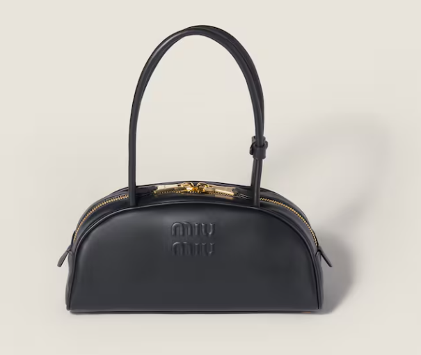 Miu Miu Black Medium Beau Leather Bag 5BB193