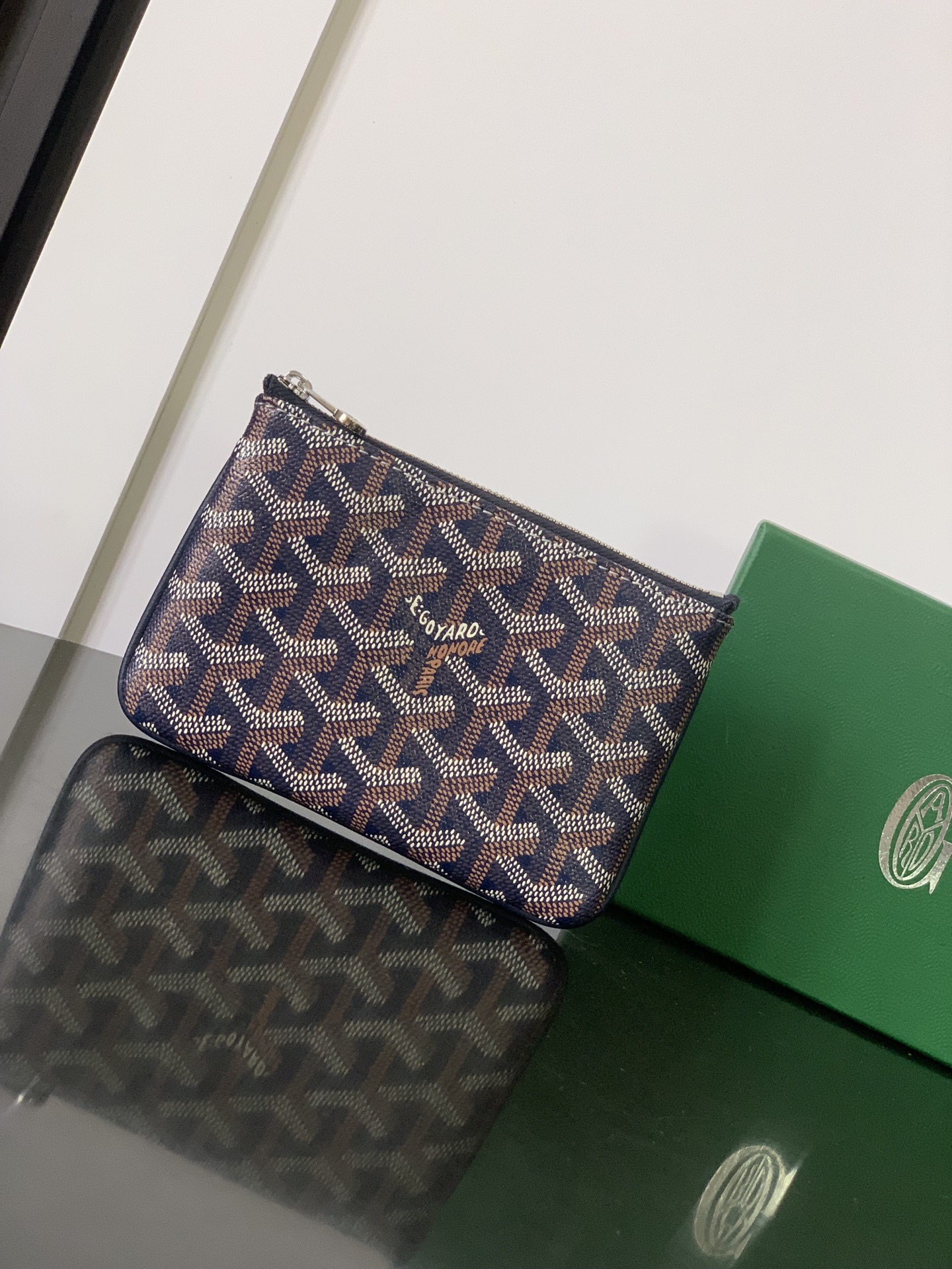 Goyard Sénat Mini Pouch in Dark blue
