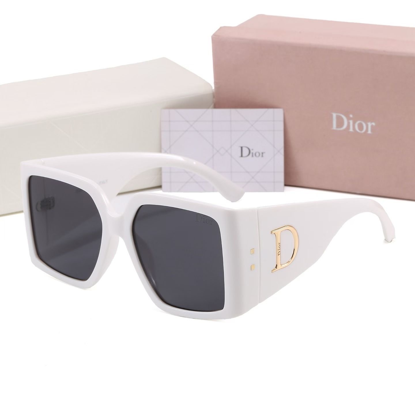 Dior Oversized Square Large D-Logo Sunglasses Top quality - KAIROO
