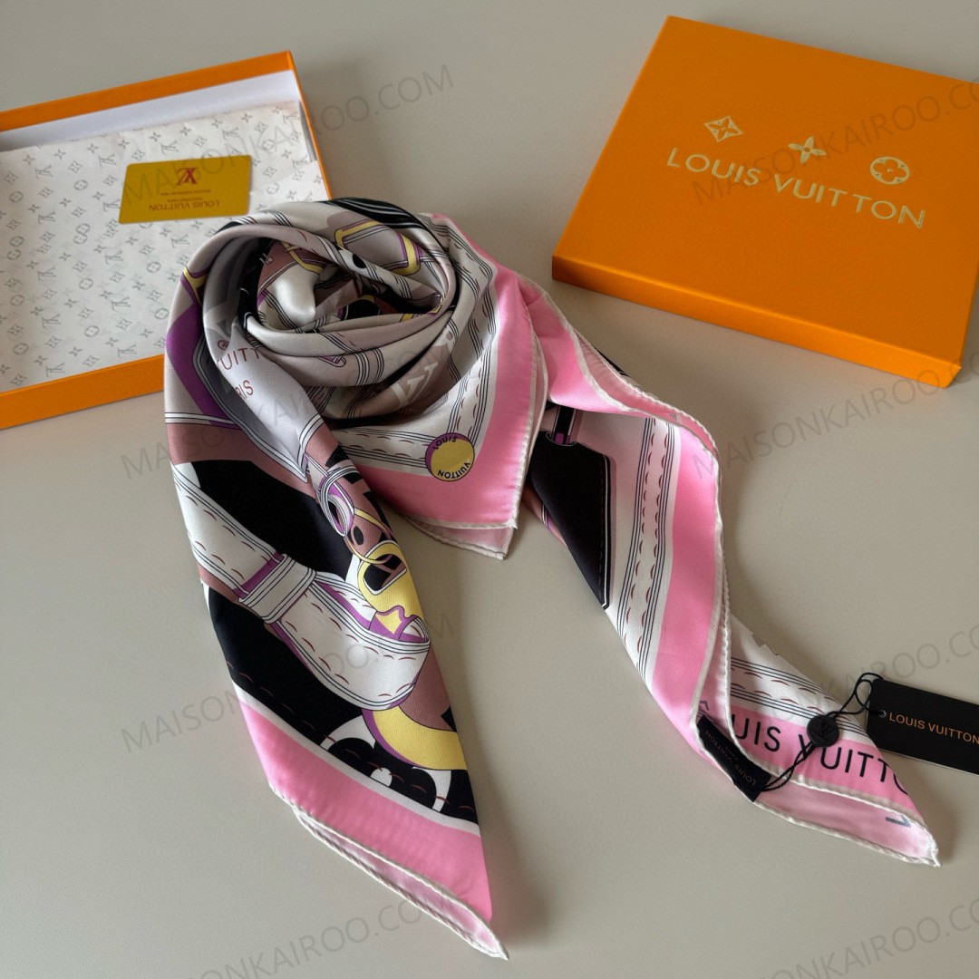 Louis Vuitton LV Luggage Tag 90 Square Scarf - KAIROO