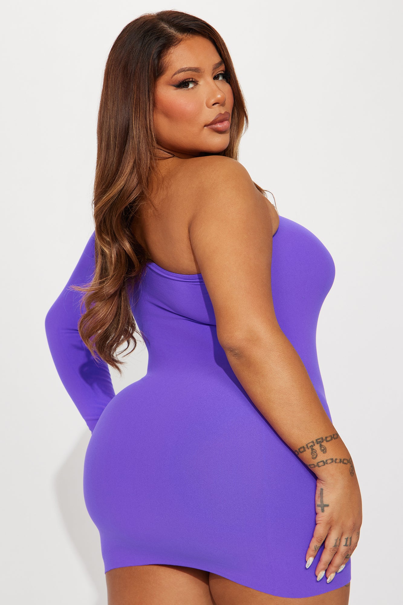 Anna Seamless Mini Dress - Purple