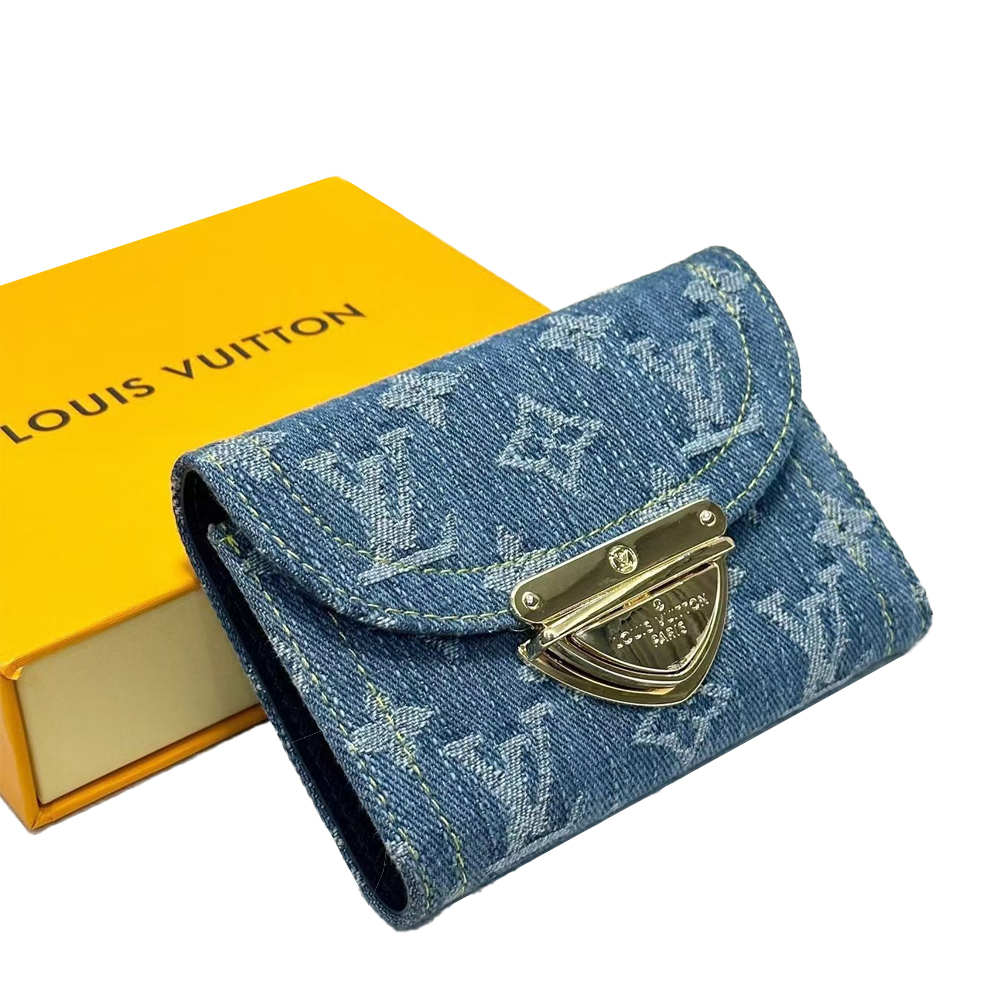 Louis Vuitton LV Monogram Jacquard Denim Money Clip （Mirror Quality）