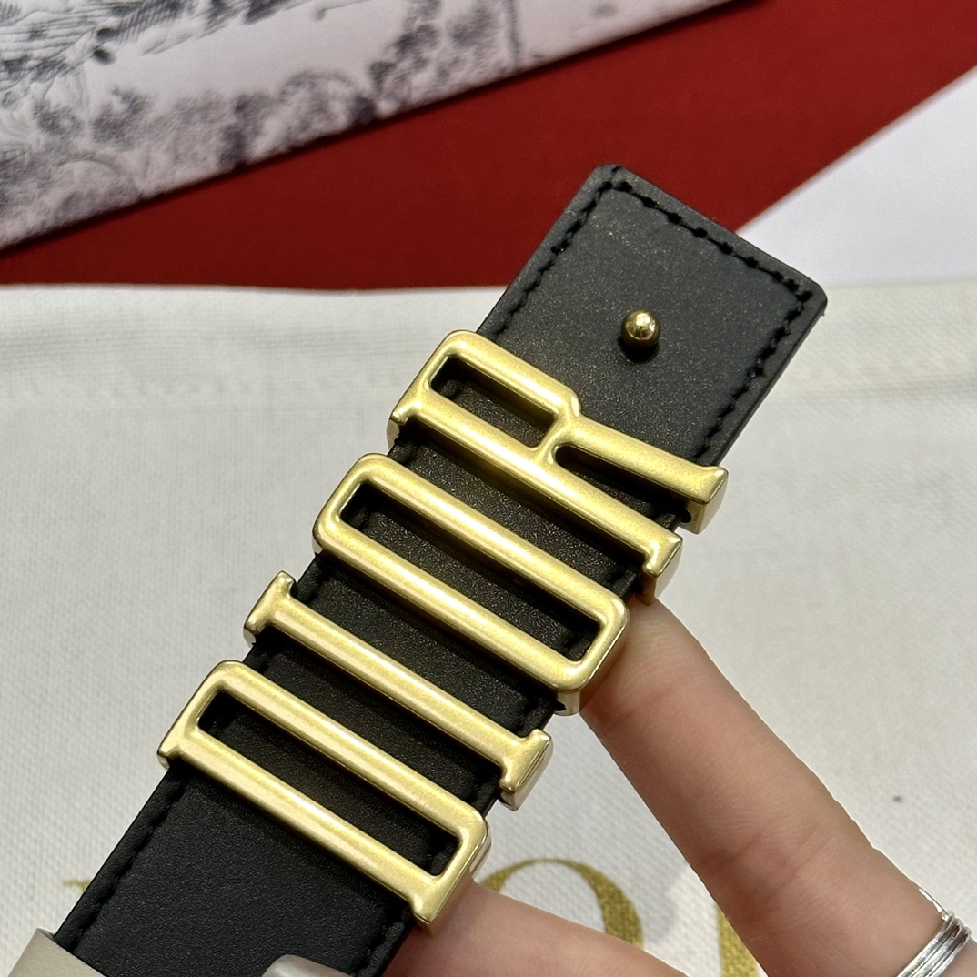 Dior Reversible Leather Belt 3cm