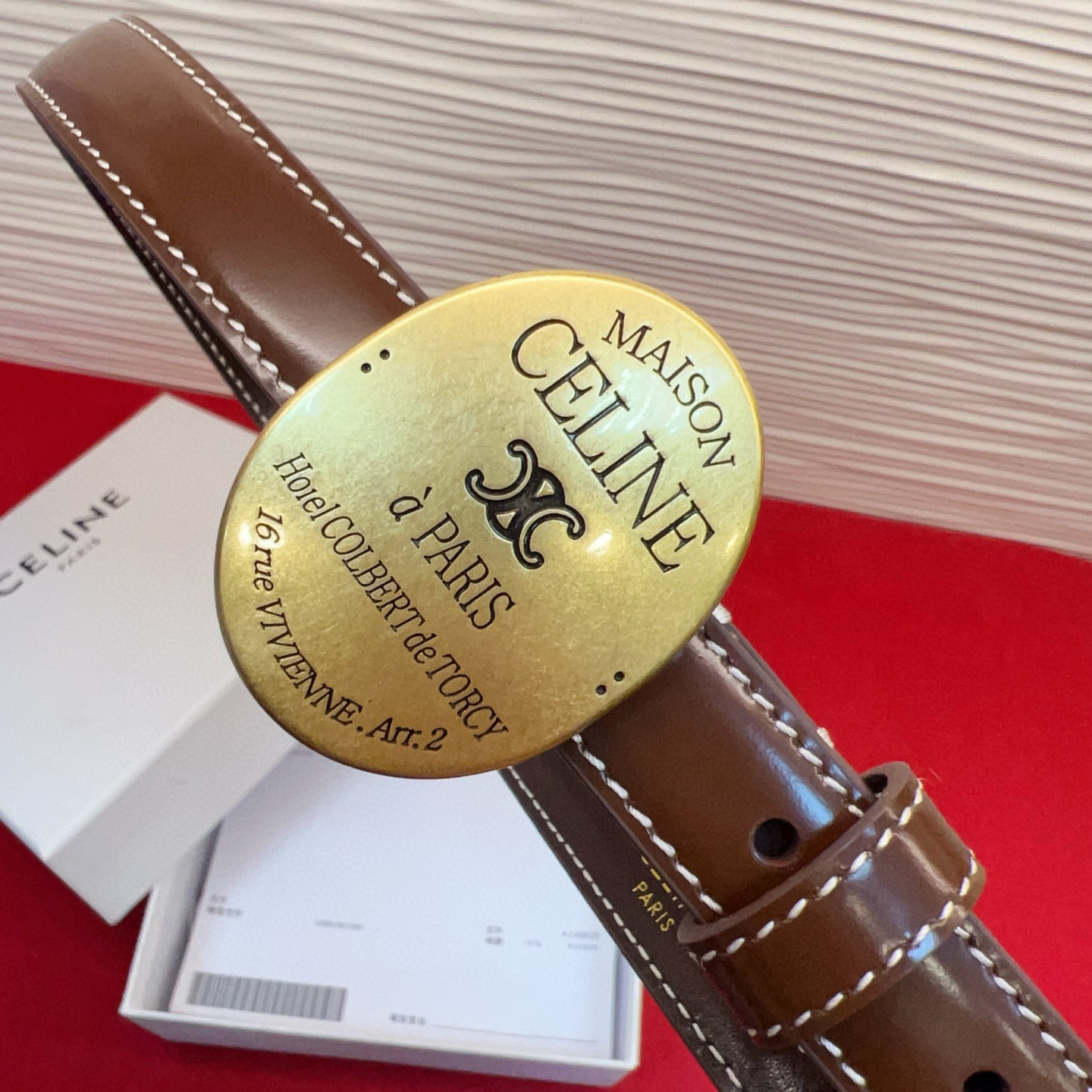 Celine Leather Belt 2.5cm