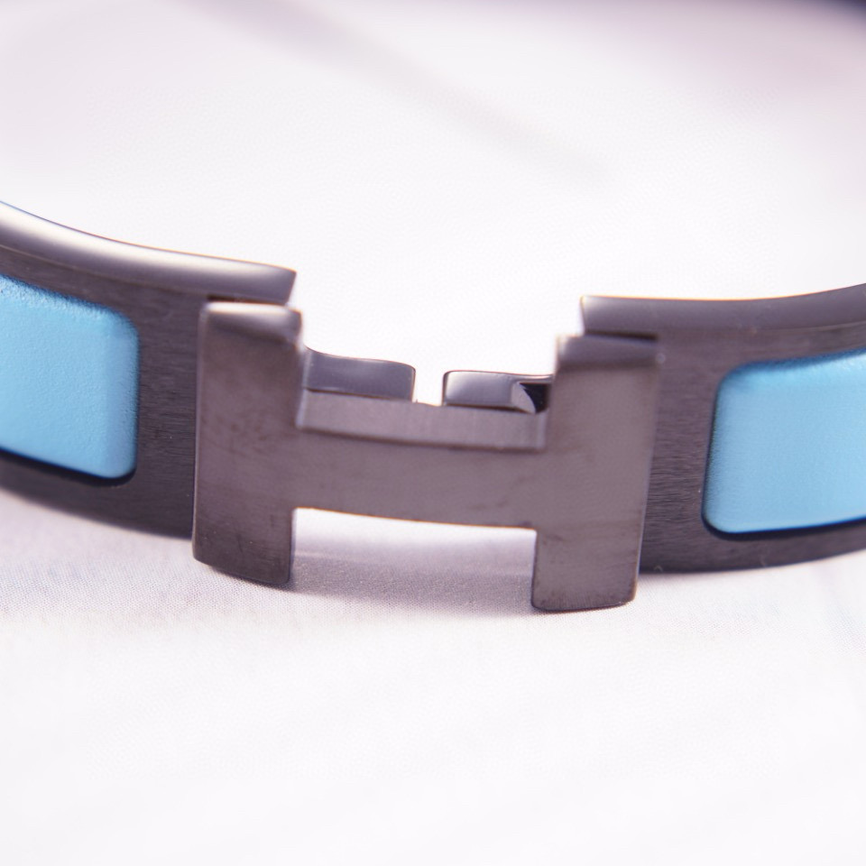 Hermes Light blue Clic H Enamel Bracelet