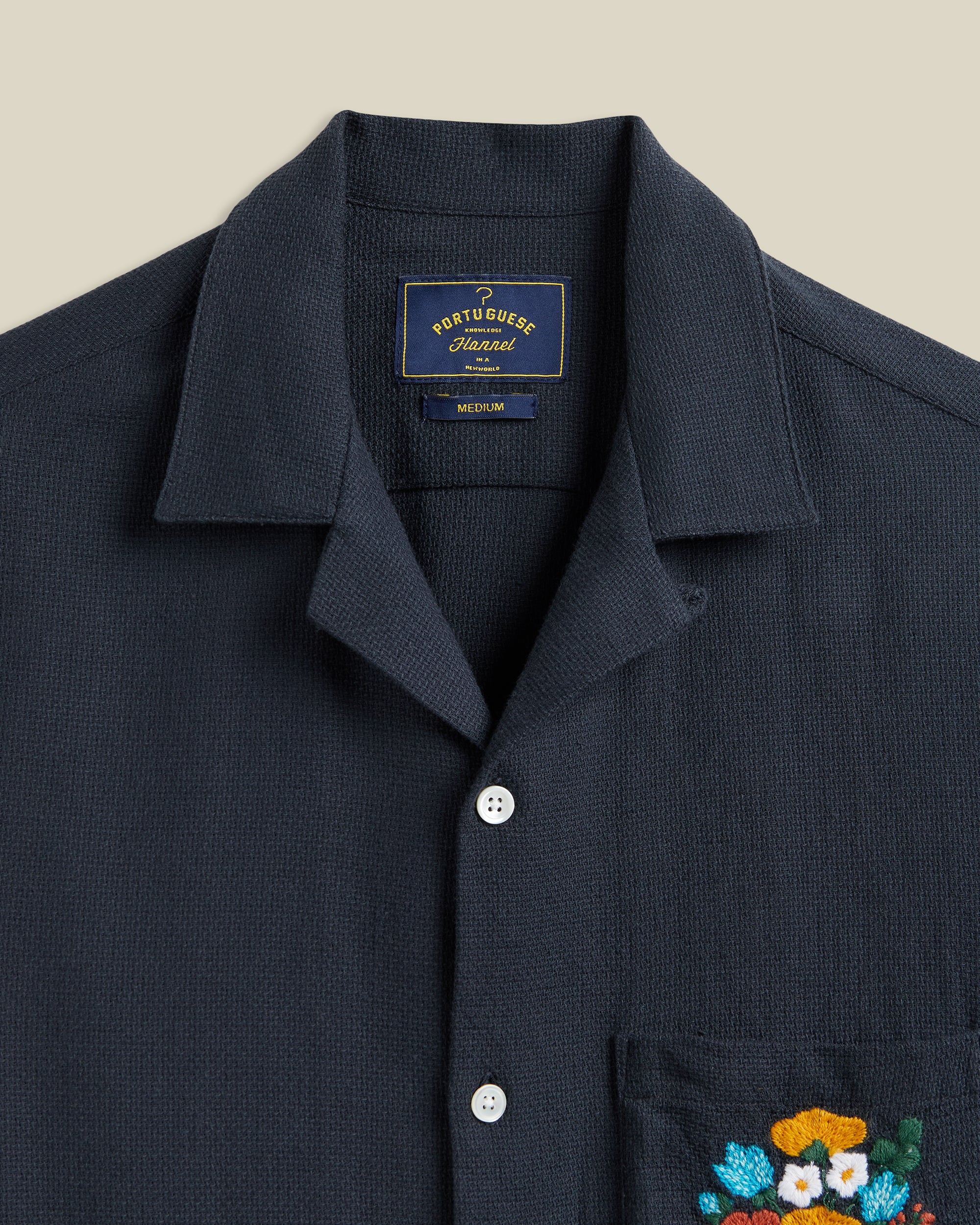 EMBROIDERY PIQUET - NAVY