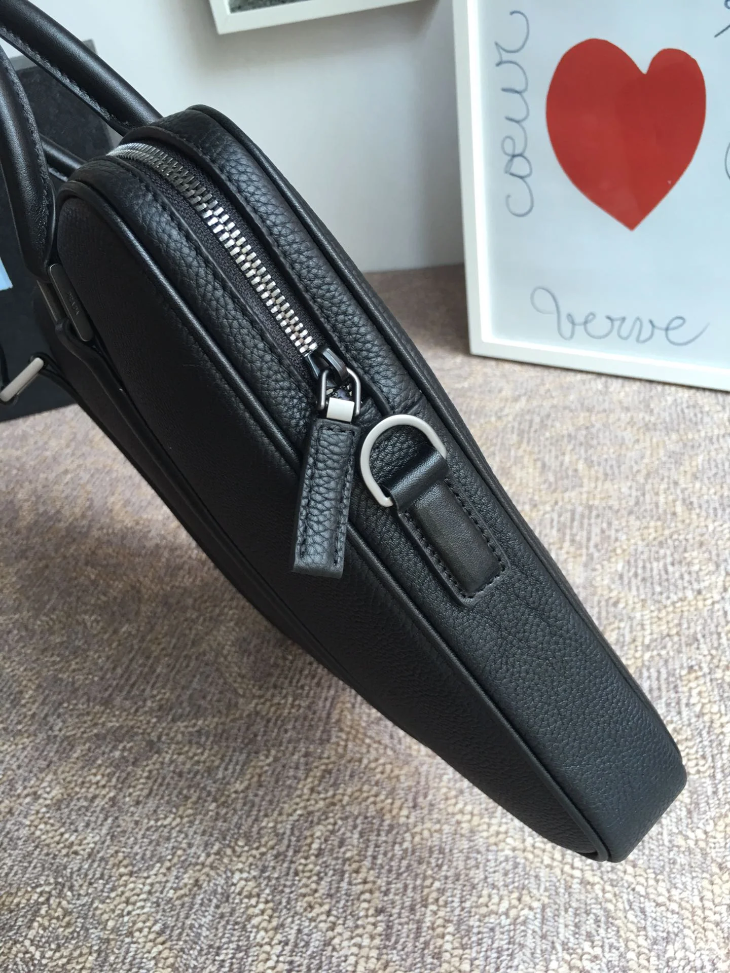 Prada Business & Travel BAG 36 IN BLACK GRAINED CALFSKIN