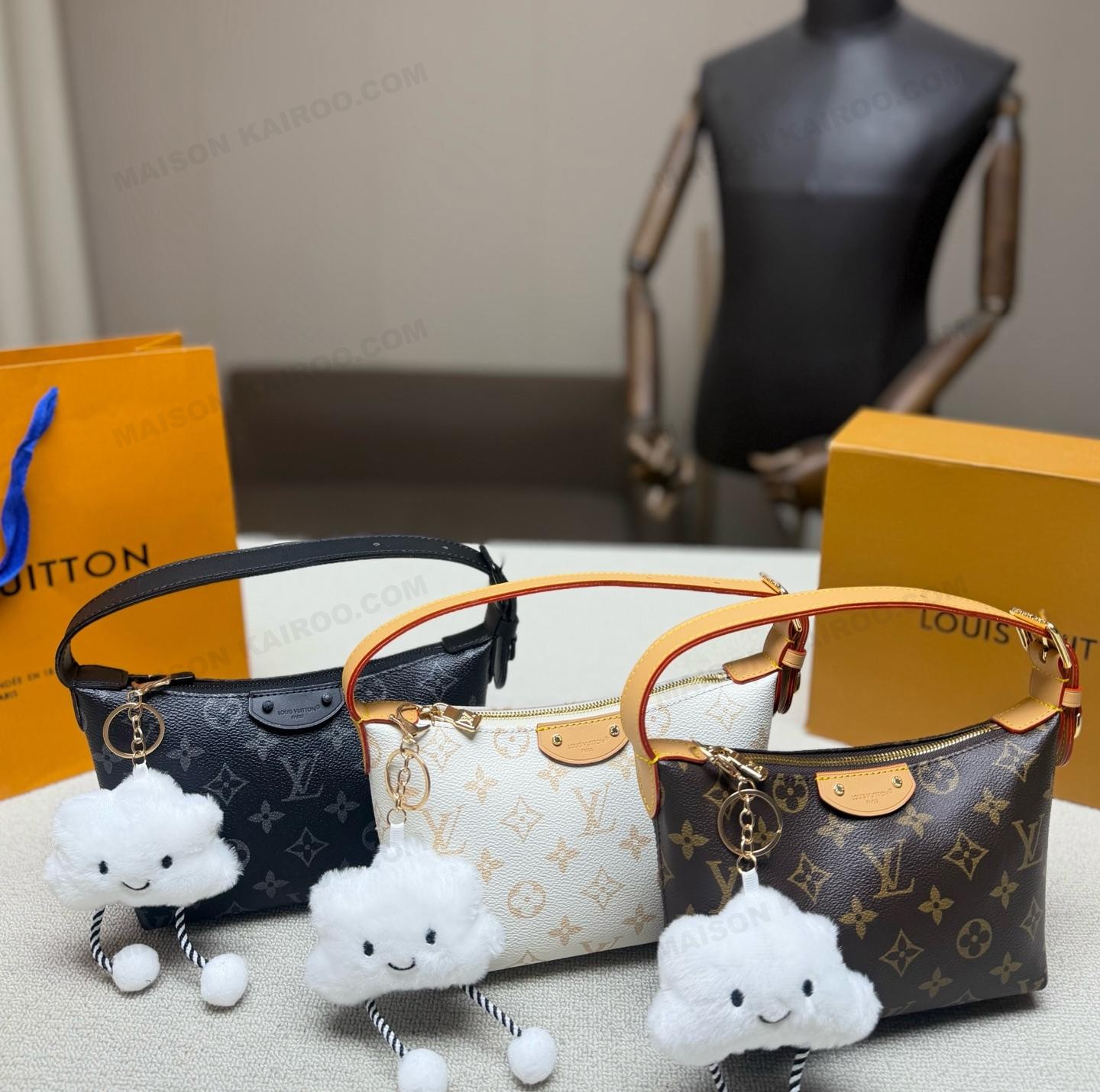 Louis Vuitton LV Remix Pochette Hills Monogram Canvas Hobo Lunch Box Shoulder Bag - KAIROO