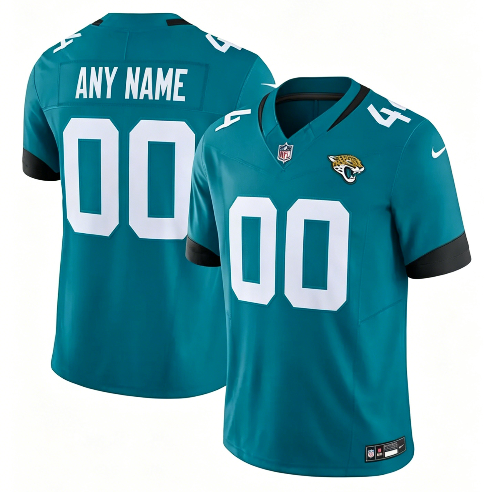 Customized Nike  White Jacksonville Jaguars Football Jersey Teal Vapor F.U.S.E. Limited Jersey