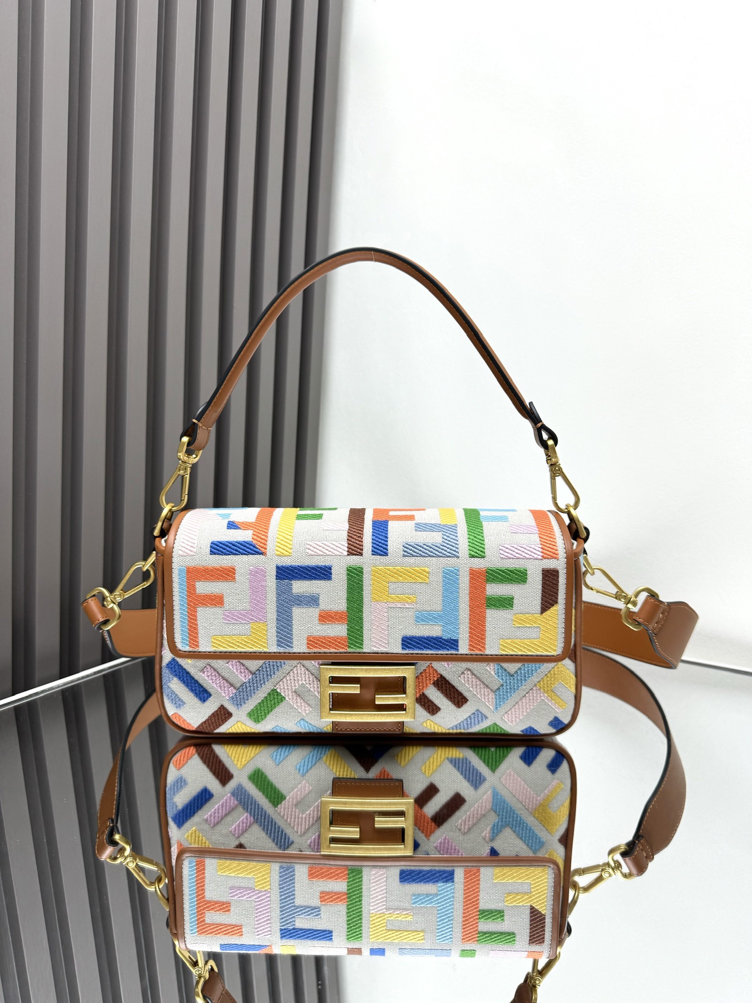 Fendi Medium Baguette FF Canvas