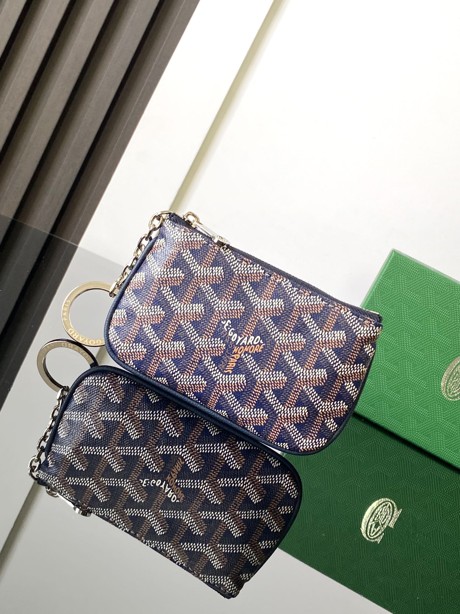 Goyard Sénat Nano Key Pouch-Navy blue