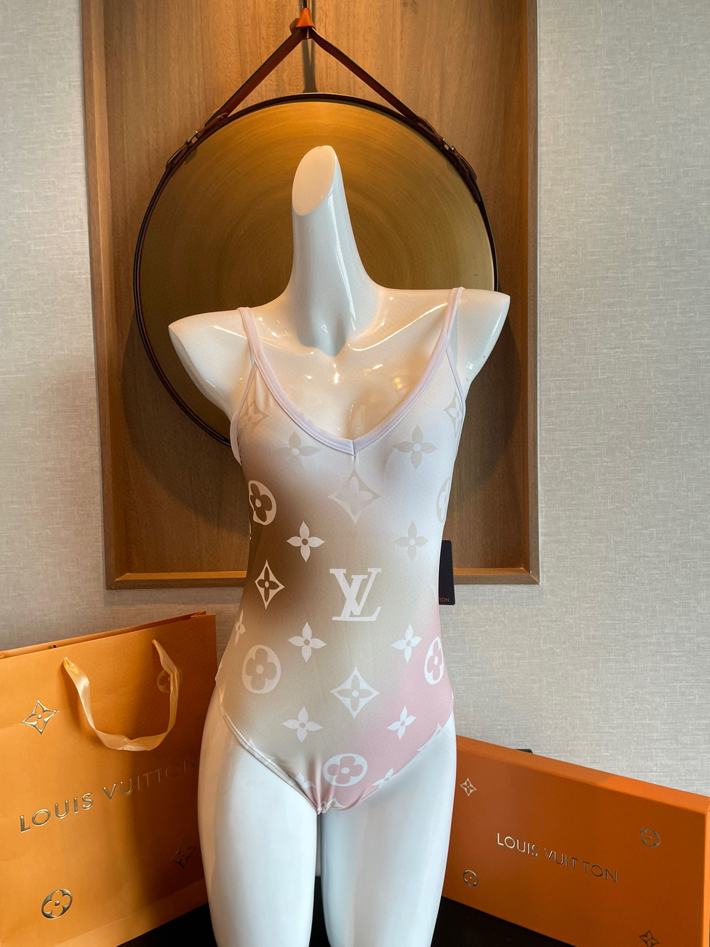 Louis Vuitton LV  Monogram Gradient Print V-Neck One-Piece Swimsuit - KAIROO