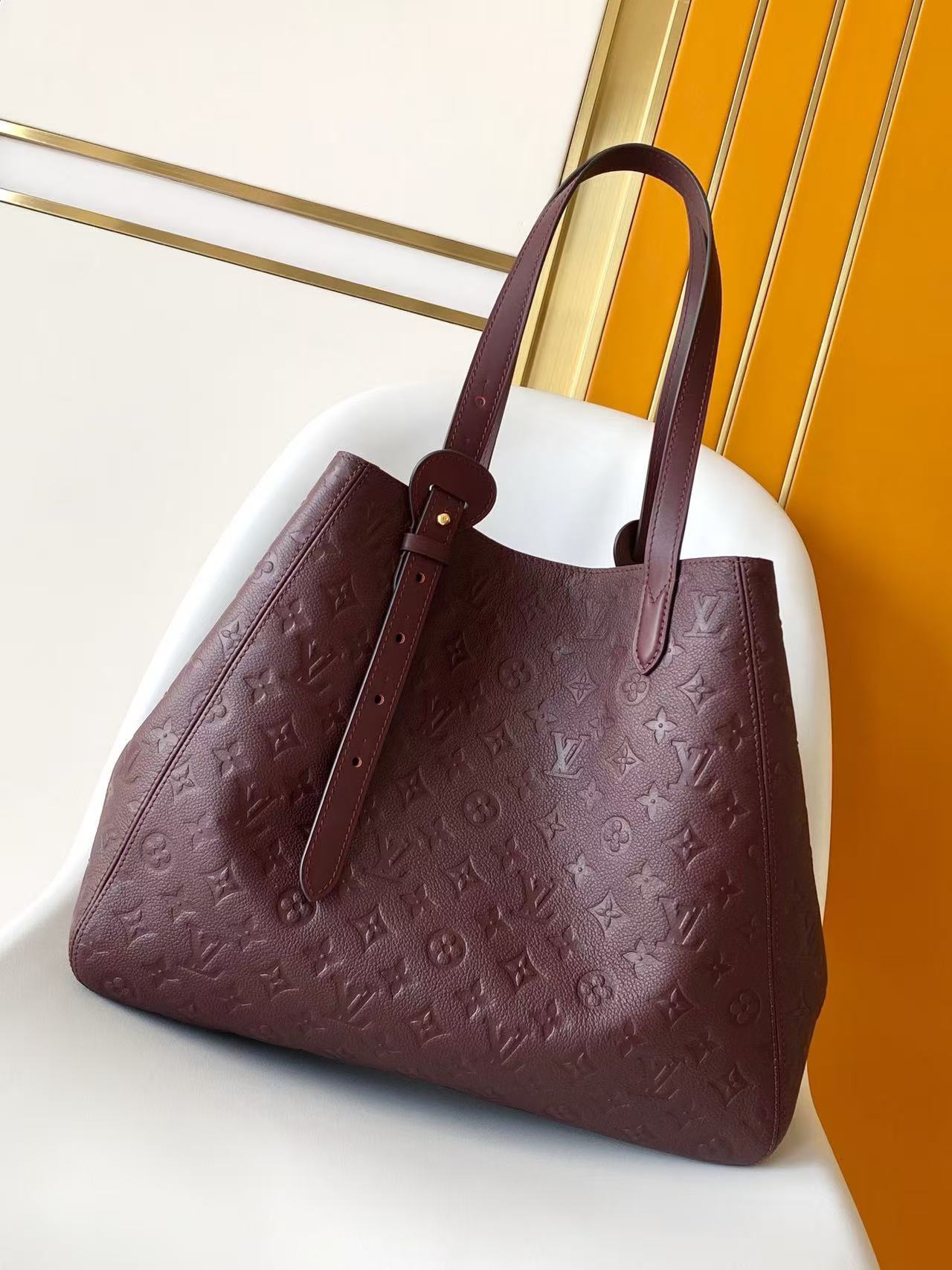 Louis Vuitton Burgundy ALL IN ONE MM Handbag M25888