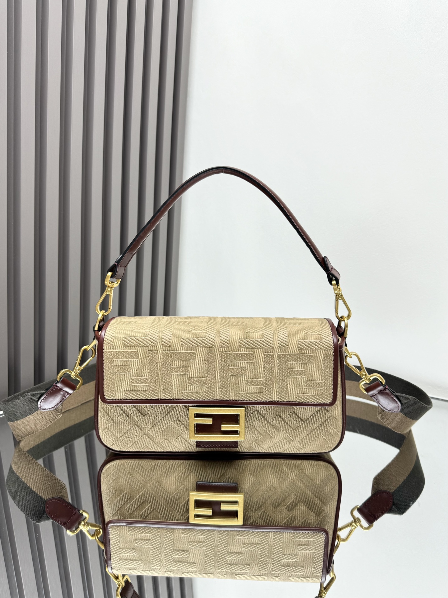 Fendi Medium Baguette FF Canvas