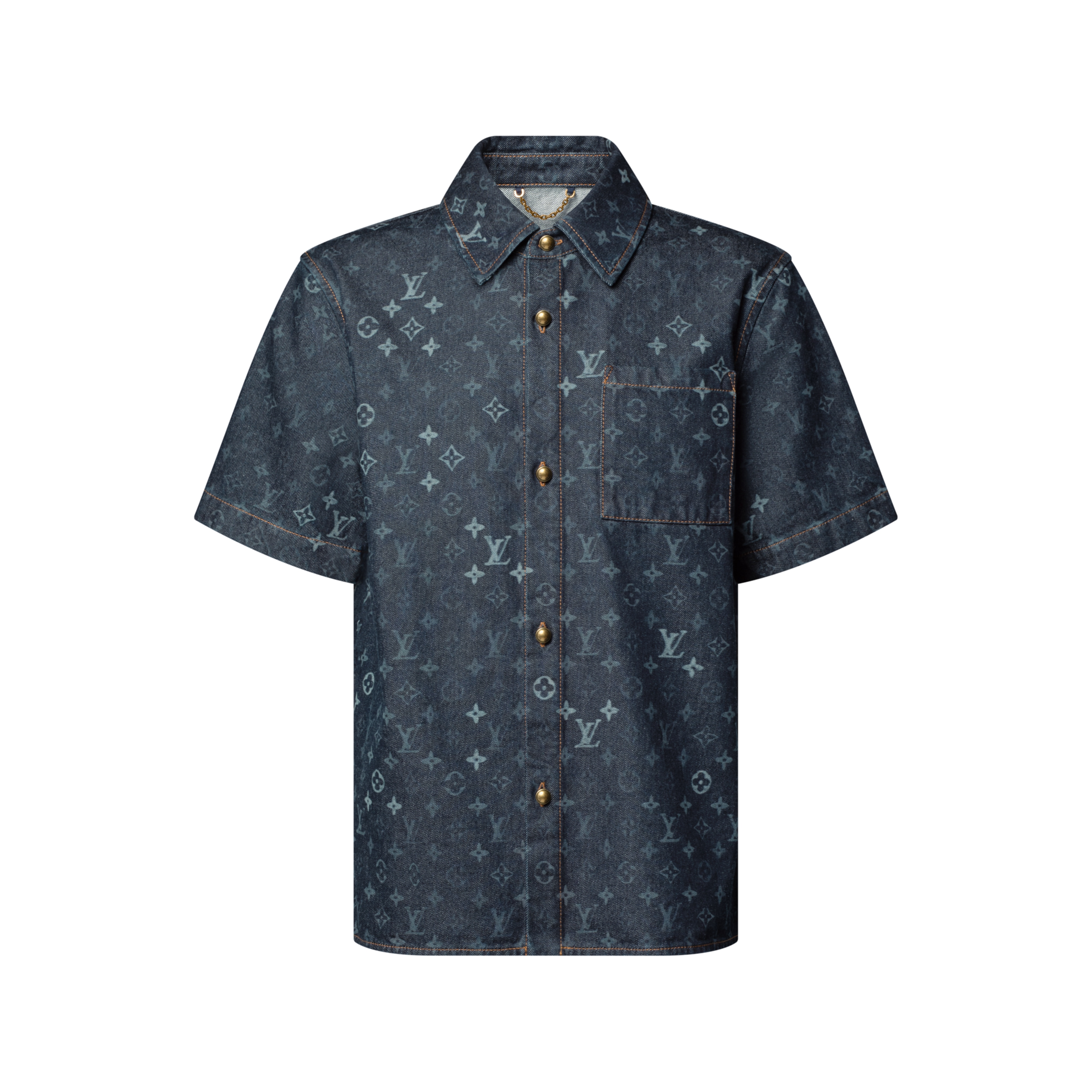モノグラム･デニム ショートスリーブシャツ