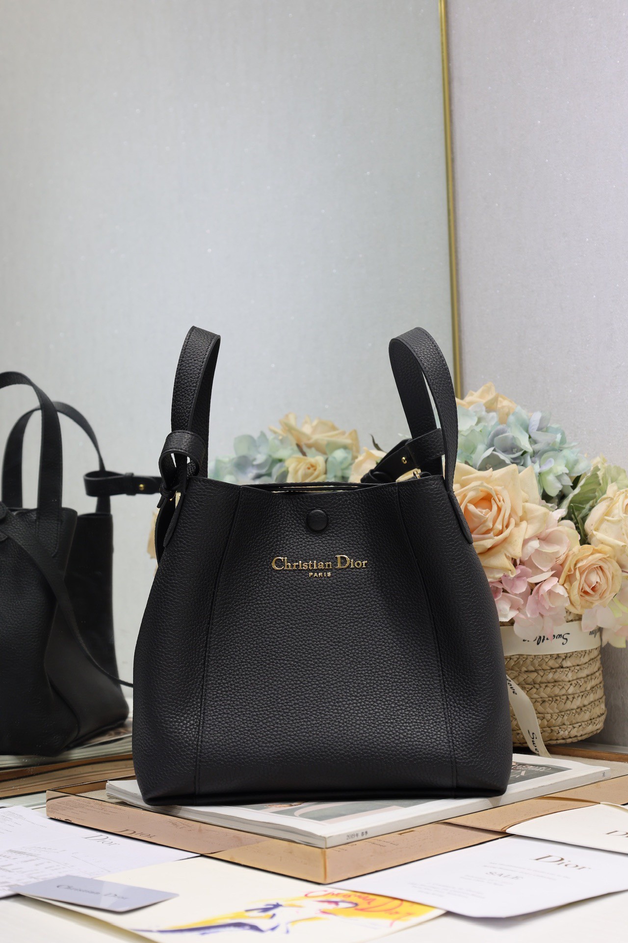 Dior Bags Medium Signature Bucket Bag