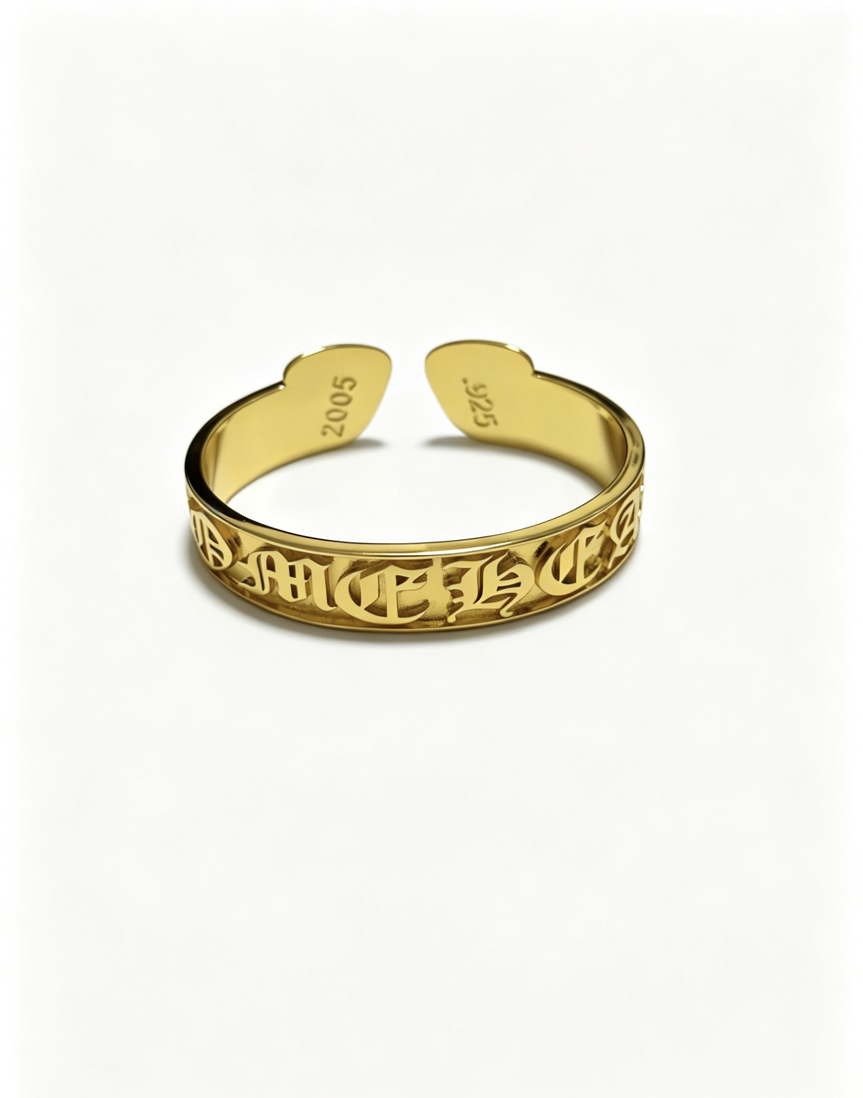 Chrome Hearts Gold Open Bracelet