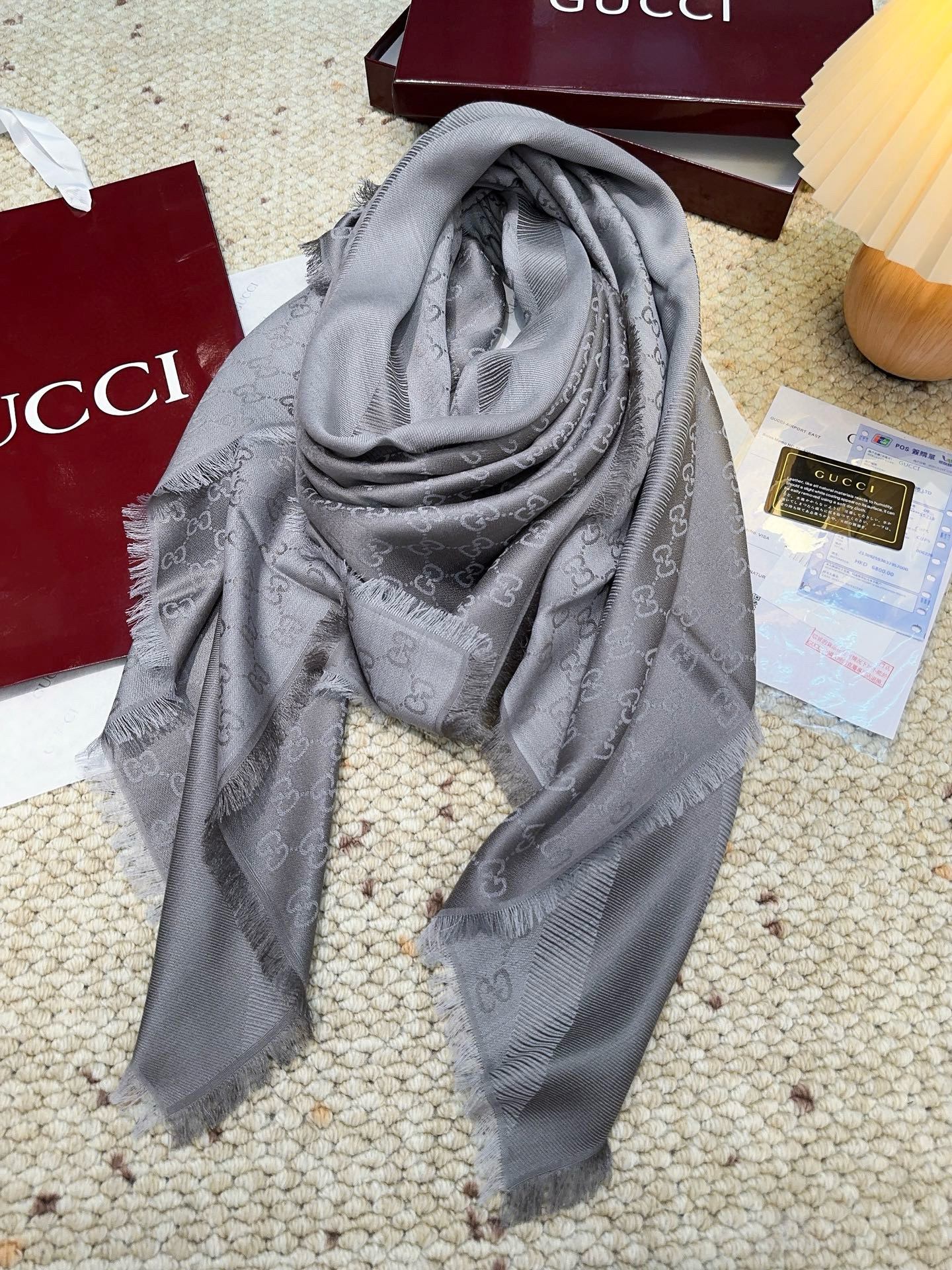 Gucci Classic Silk and cashmere shawl