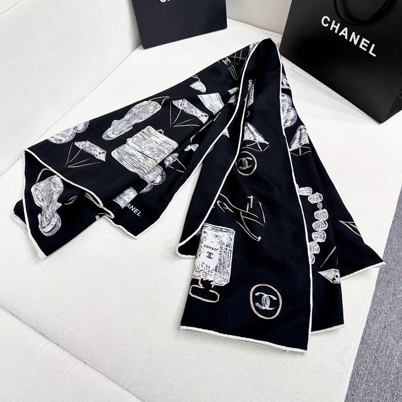 Chanel Silk and Cashmere Shawl 140cm